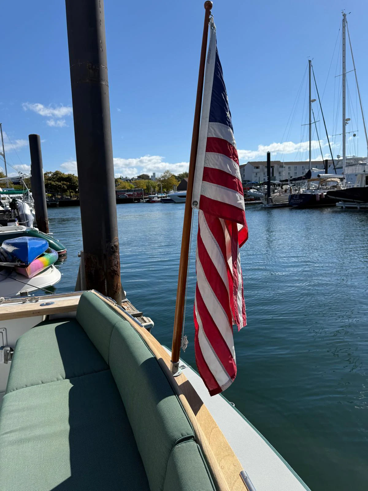 a sailboat on the water aboard LARK Yacht for Sale