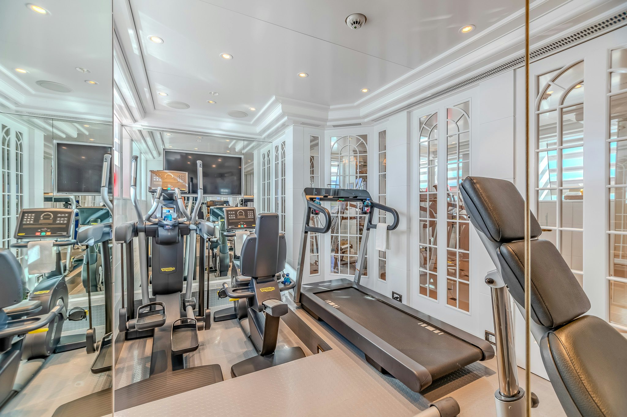 inside of a vehicle aboard LADY KATHRYN V Yacht for Charter