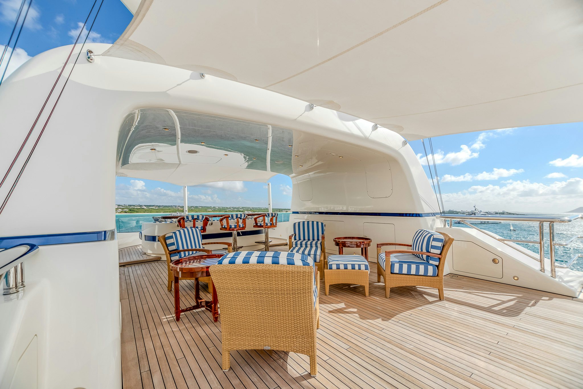 a boat on the water aboard LADY KATHRYN V Yacht for Charter