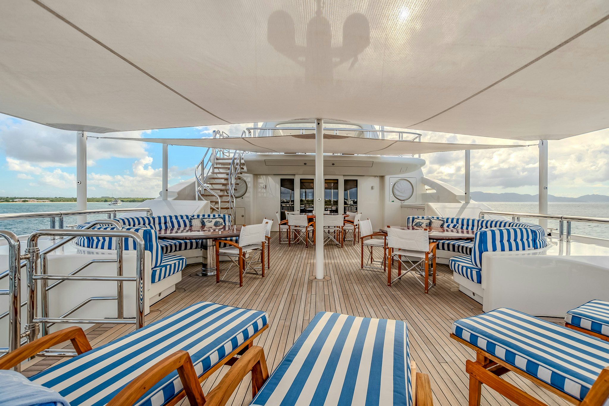a boat on the water aboard LADY KATHRYN V Yacht for Charter