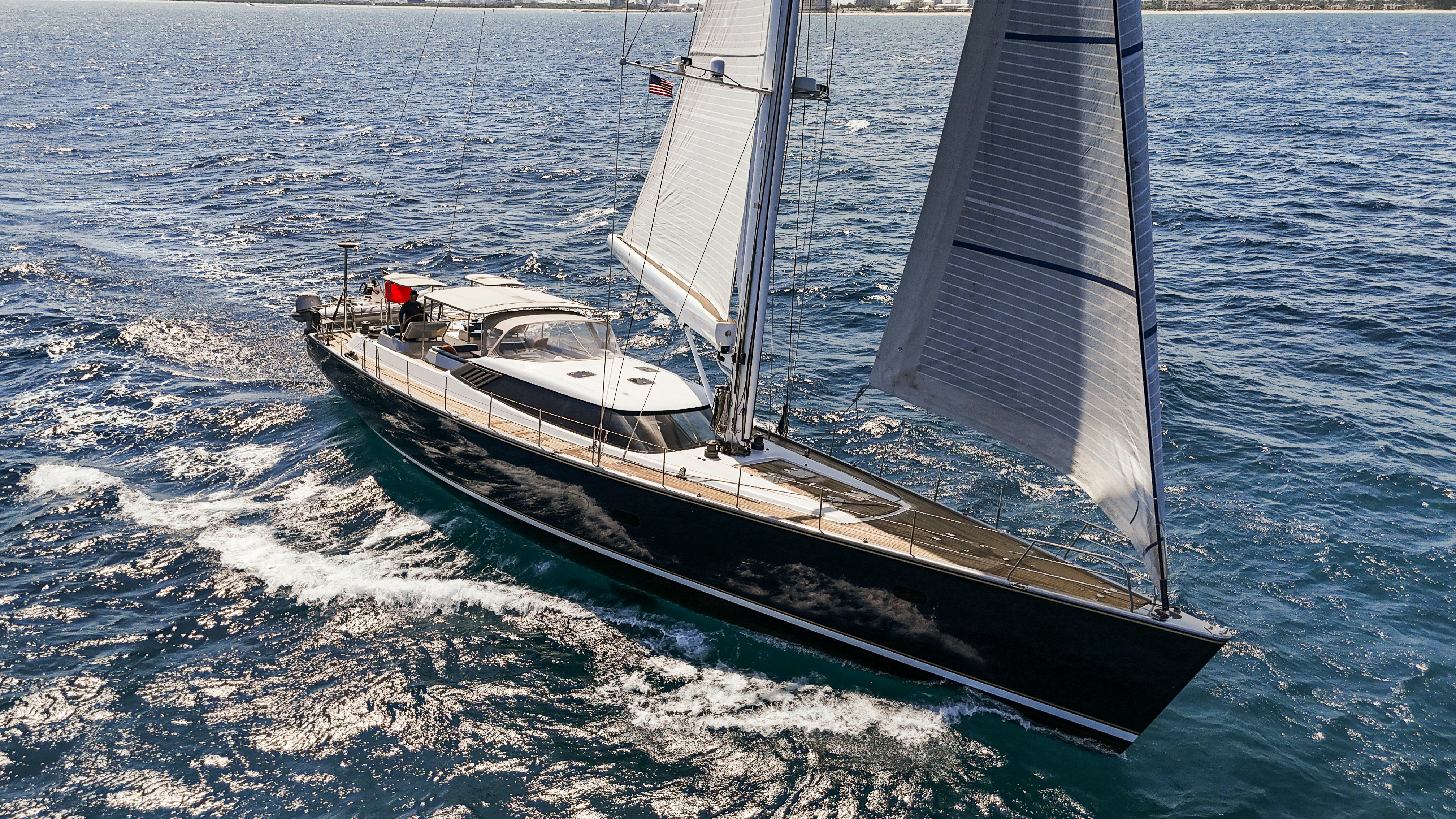 a boat on the water aboard ASSAI Yacht for Sale