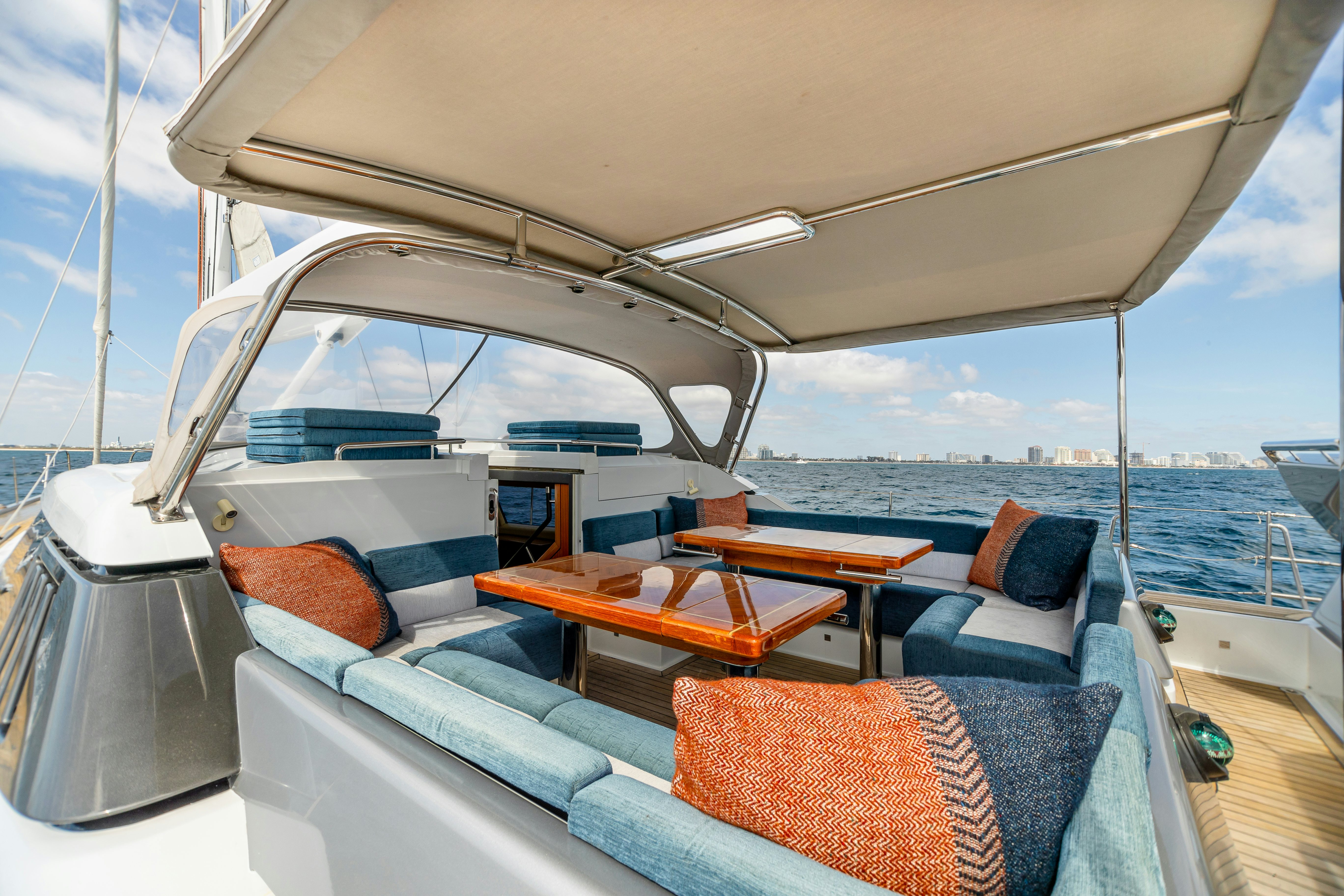 a boat on the water aboard ASSAI Yacht for Sale