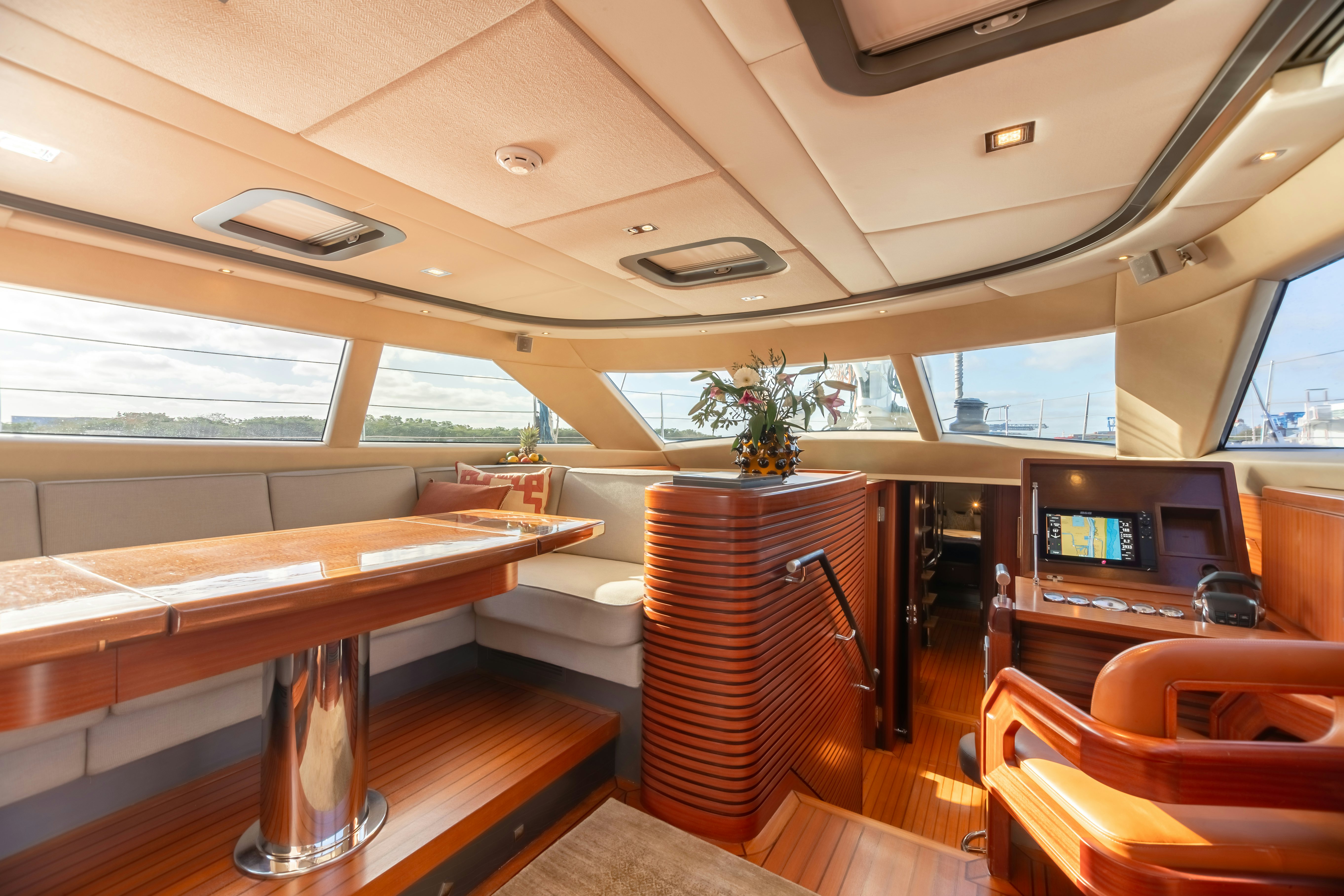 inside of a boat aboard ASSAI Yacht for Sale