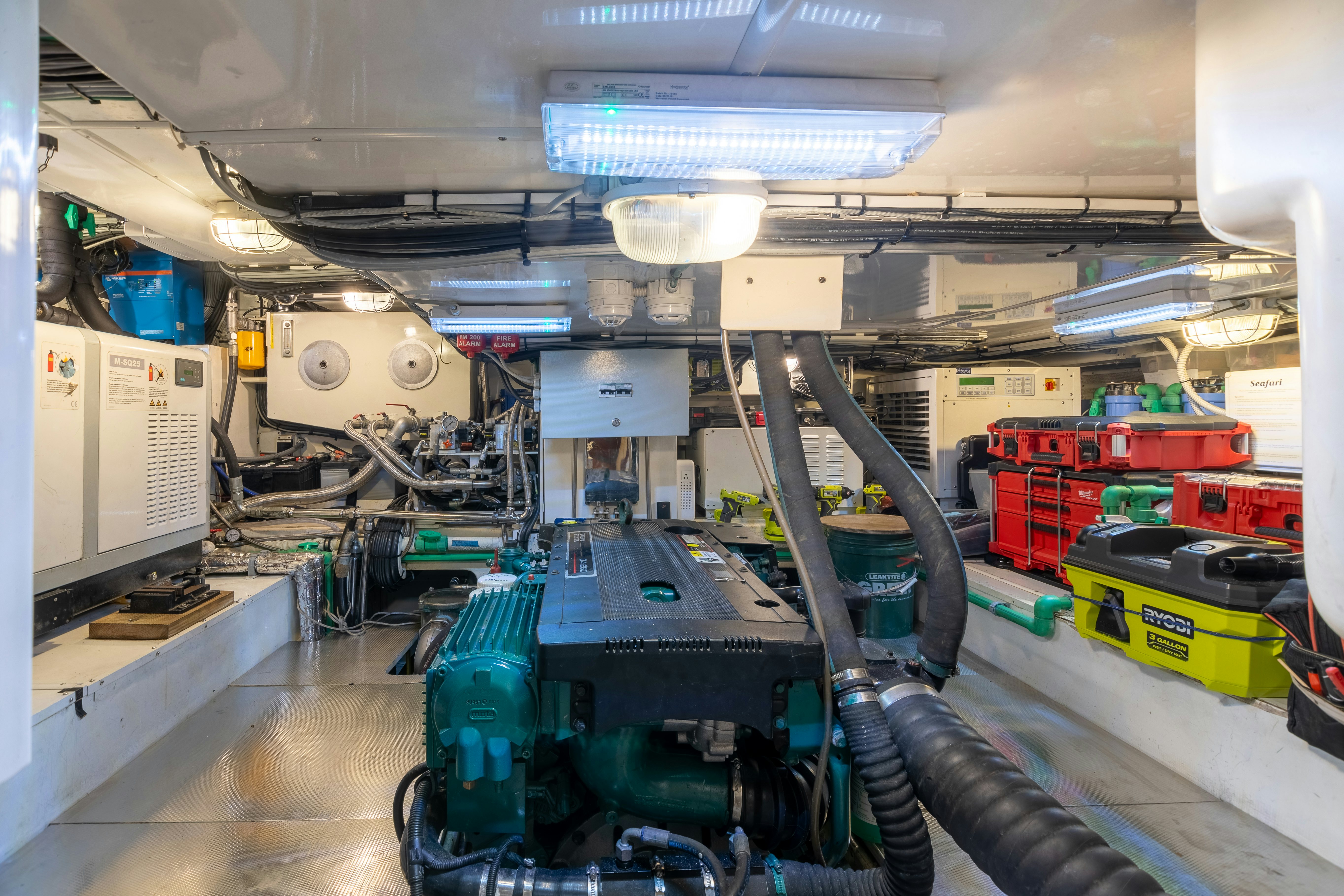 a factory with machinery aboard ASSAI Yacht for Sale