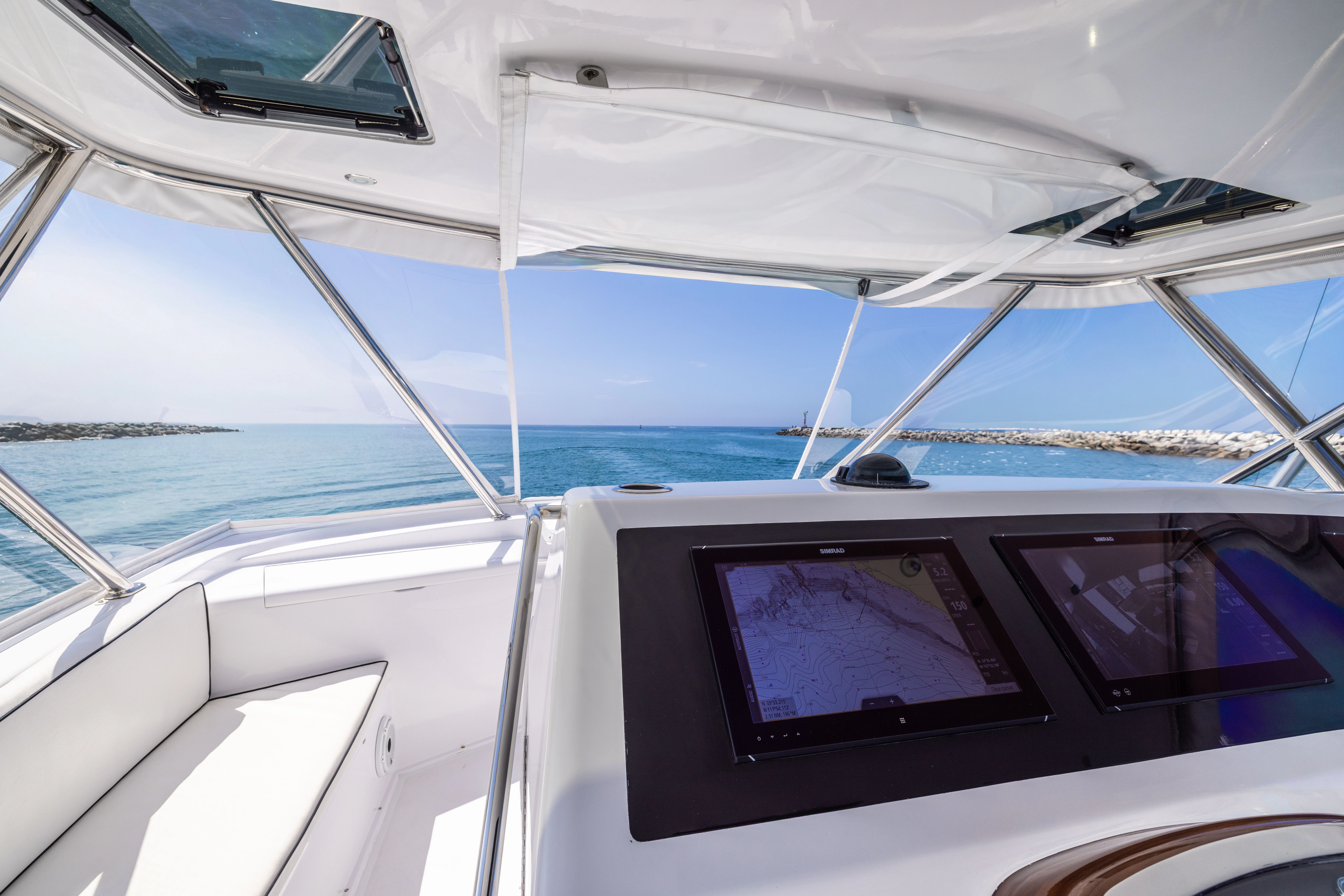 a view of the ocean from the inside of a boat aboard ANEJO Yacht for Sale