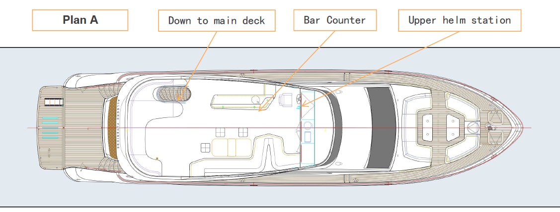 diagram aboard ALLEGRO FLYBRIDGE 82 MODEL-X Yacht for Sale
