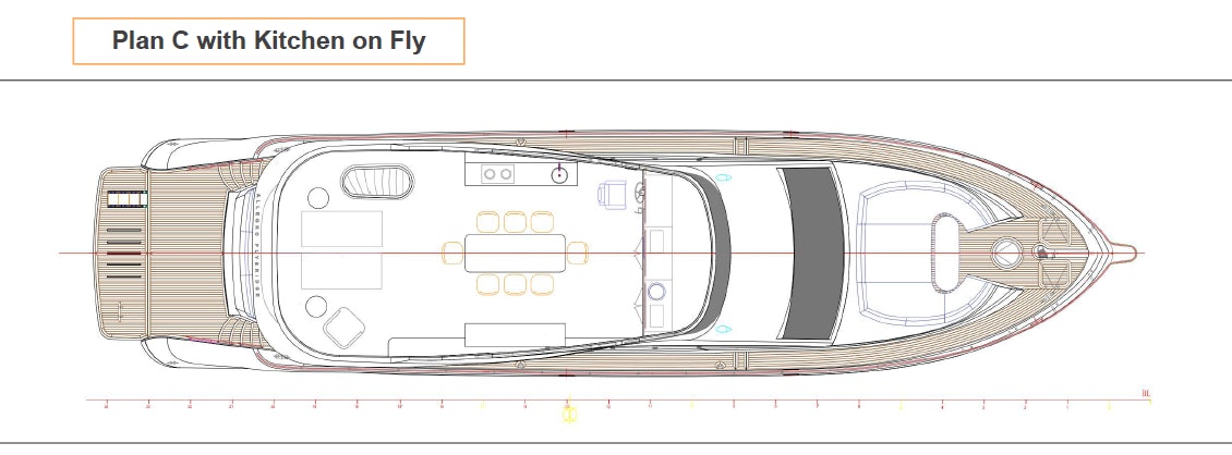 diagram aboard ALLEGRO FLYBRIDGE 82 MODEL-X Yacht for Sale