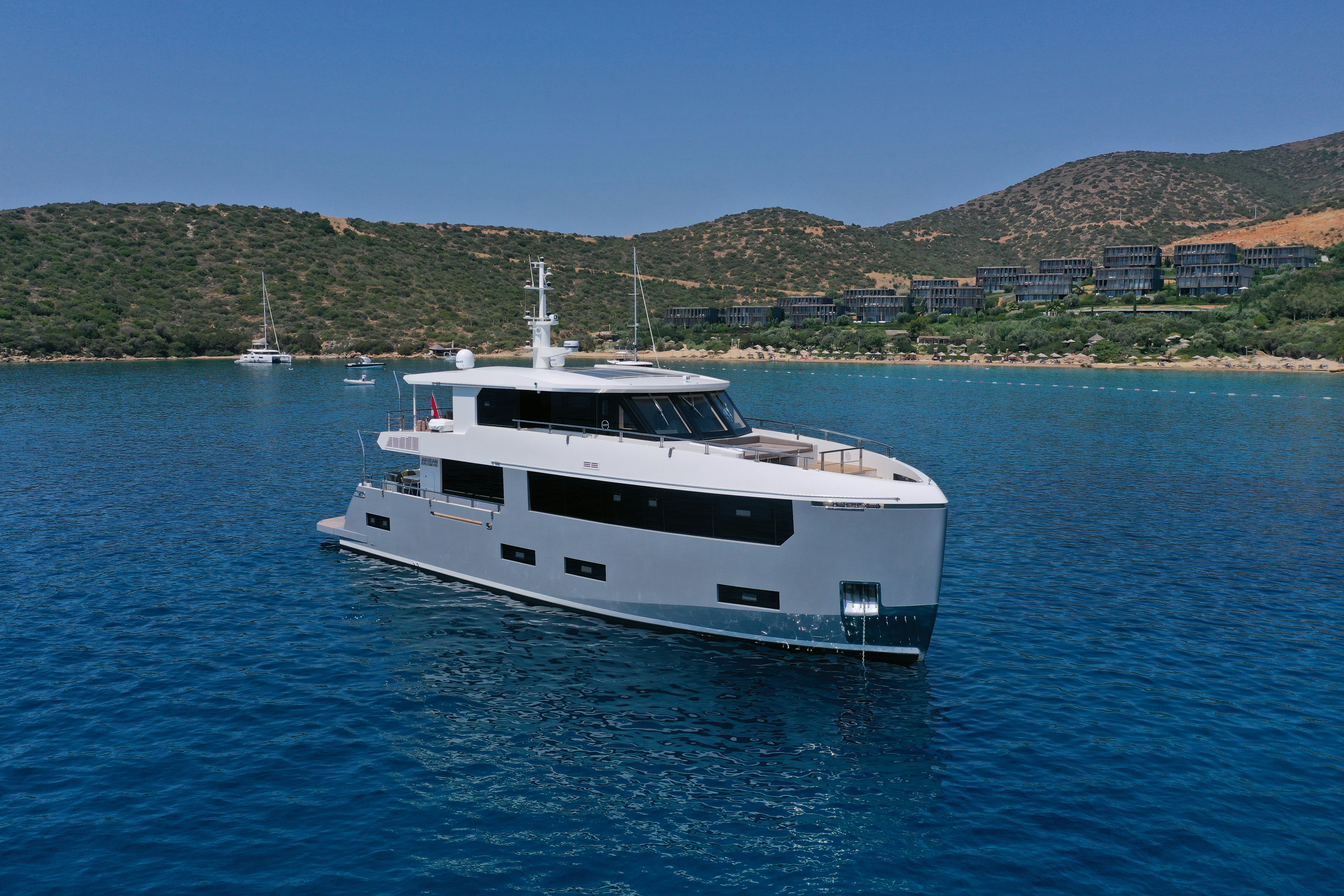 a boat in the water aboard AEGEAN EXPLORER 26M HULL #3 Yacht for Sale