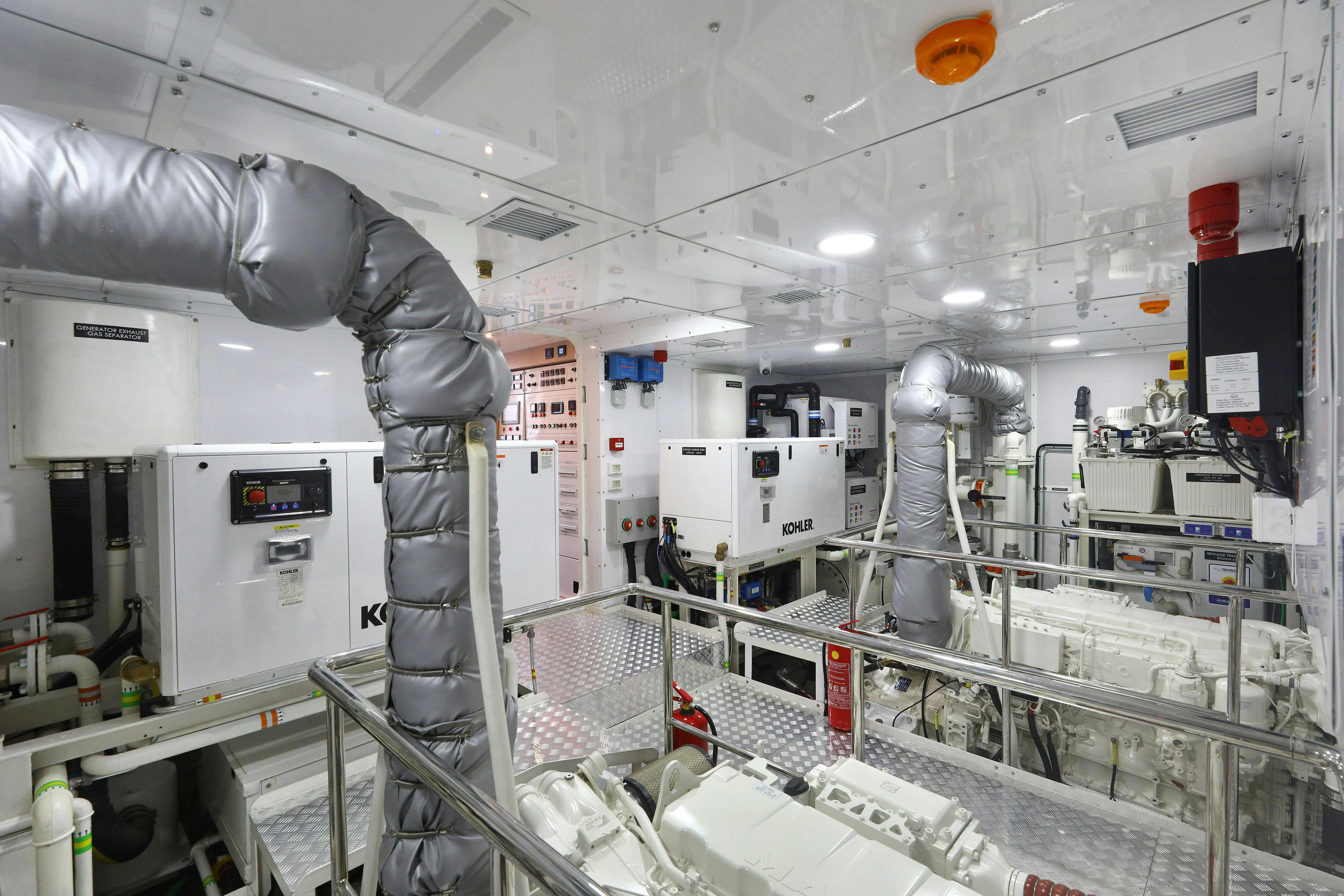 a factory with several machines aboard AEGEAN EXPLORER 26M HULL #3 Yacht for Sale