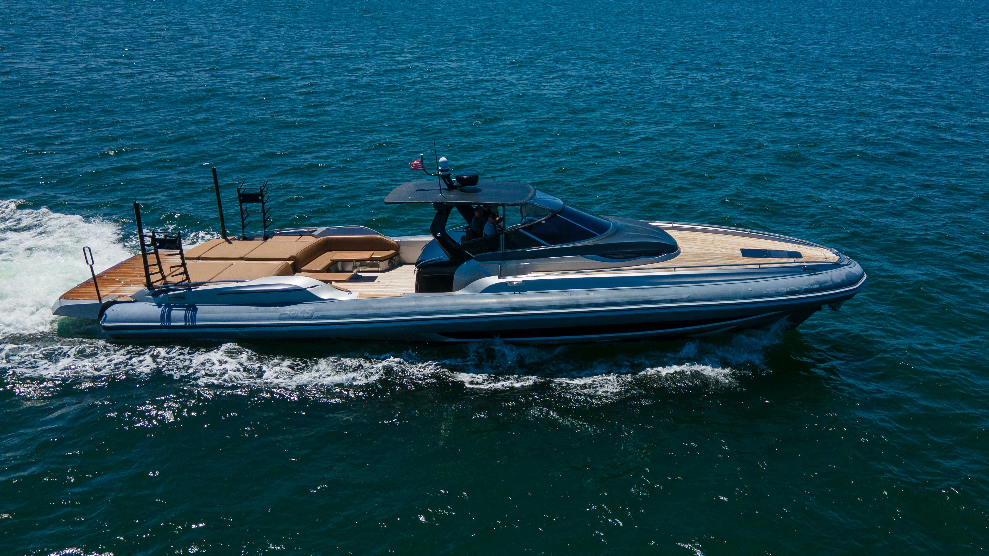 a boat in the water aboard QUIKWOOD Yacht for Sale