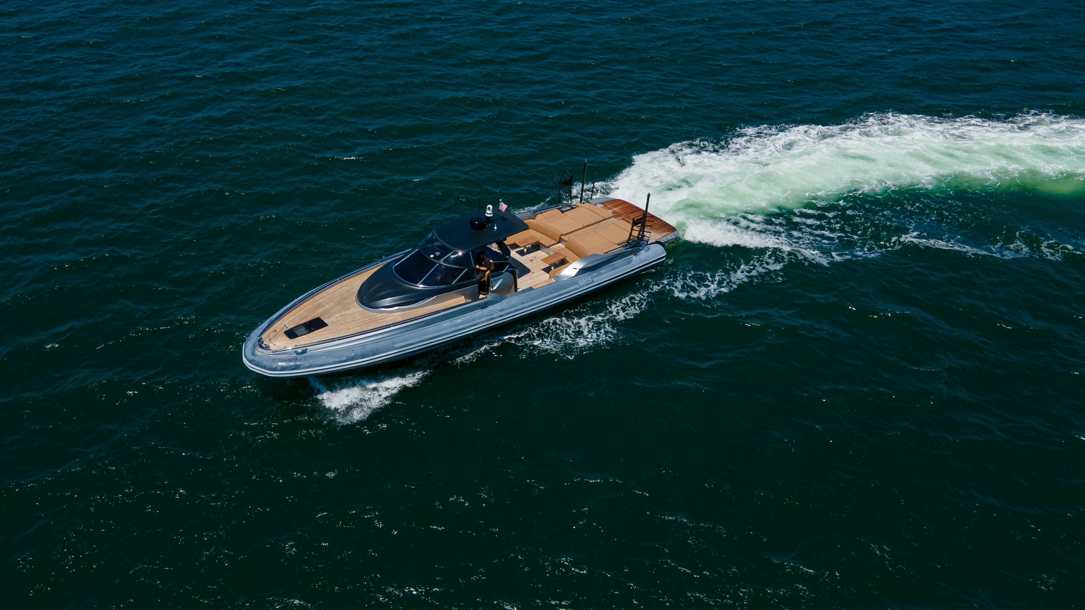 a boat in the water aboard QUIKWOOD Yacht for Sale