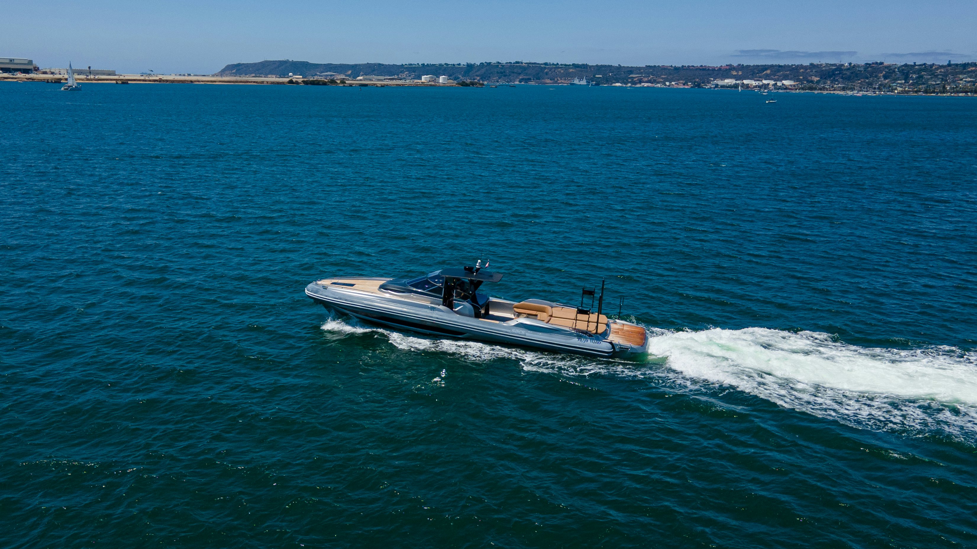 a boat in the water aboard QUIKWOOD Yacht for Sale