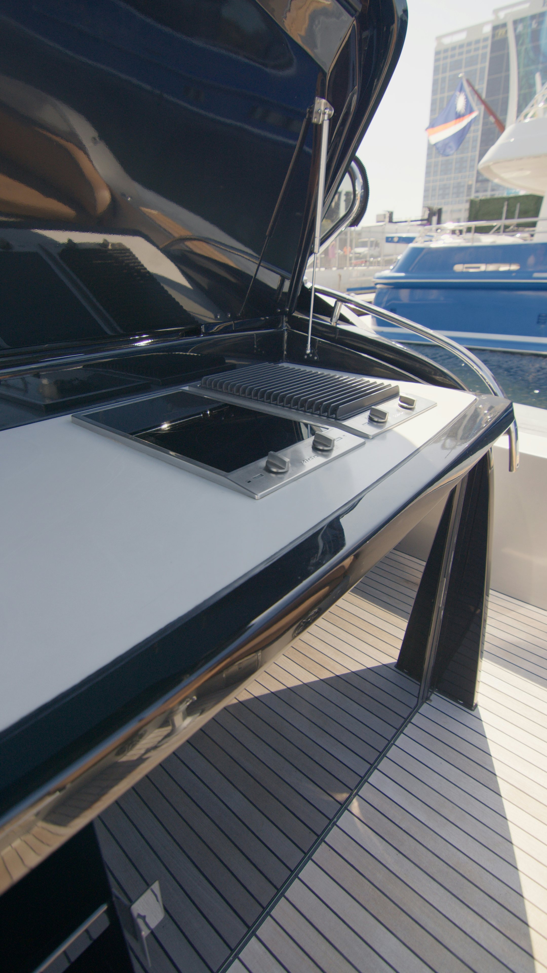 the front of a car aboard QUIKWOOD Yacht for Sale