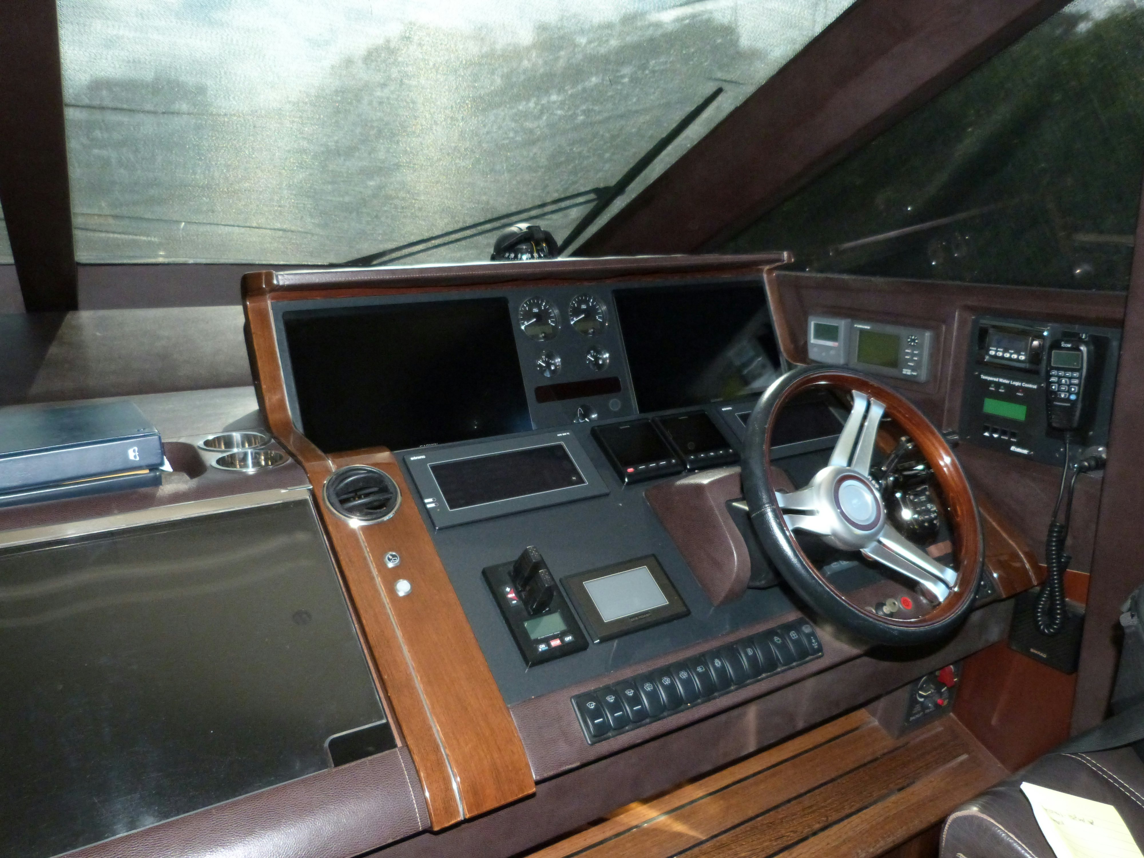 the inside of a car aboard LADY A Yacht for Sale