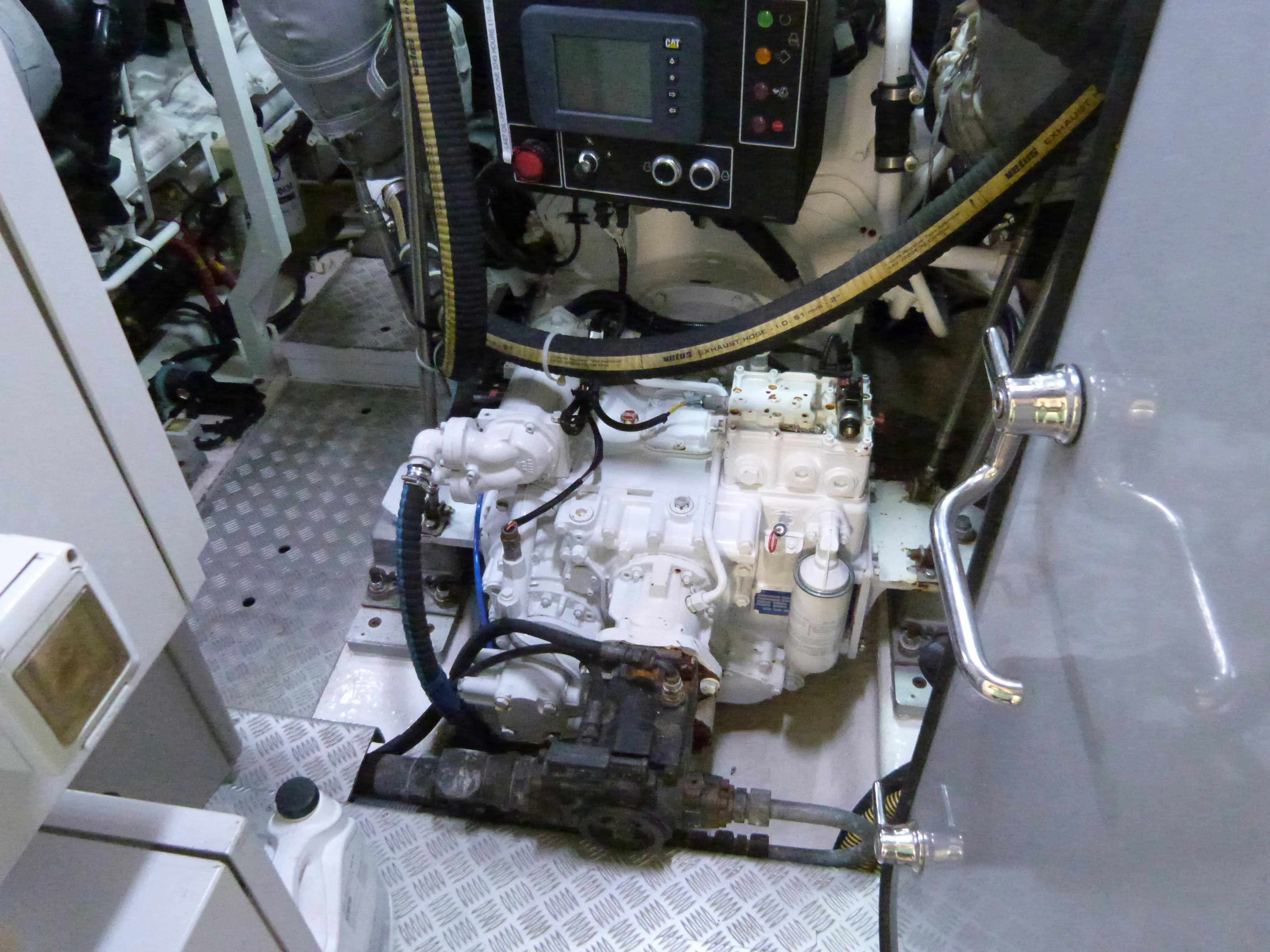 a machine with a large piece of equipment in it aboard LADY A Yacht for Sale