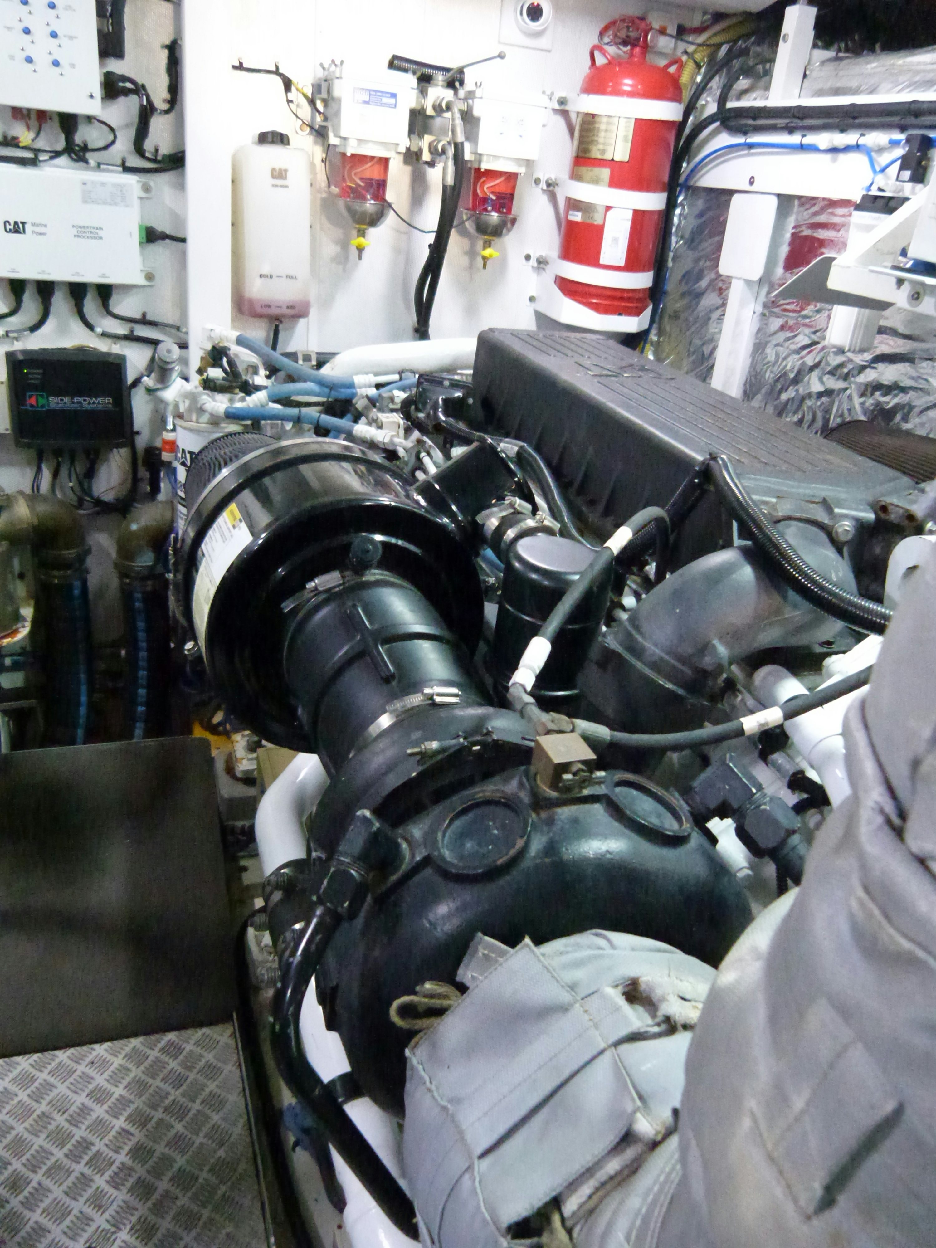 a car with a hood aboard LADY A Yacht for Sale