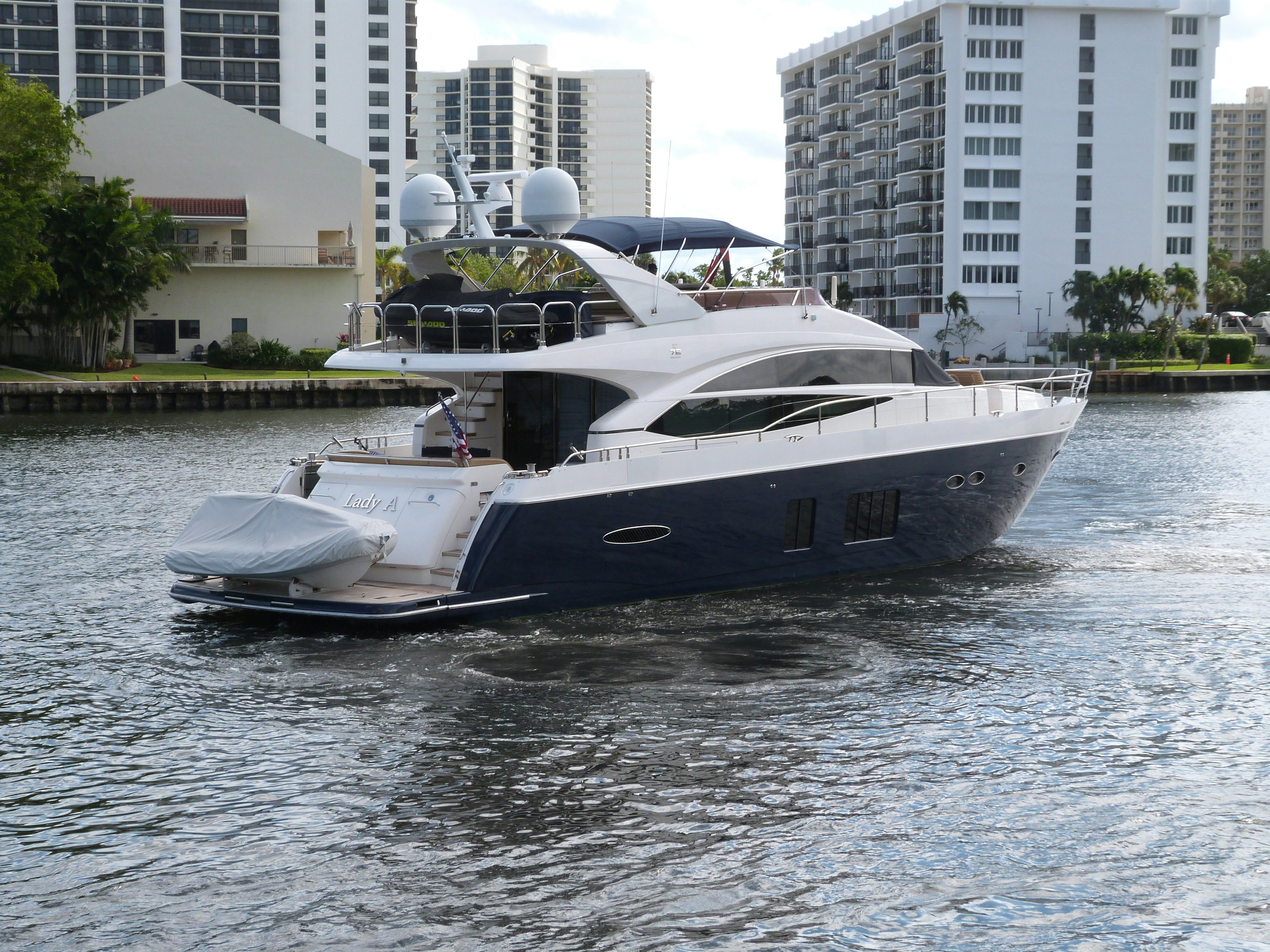 a boat on the water aboard LADY A Yacht for Sale