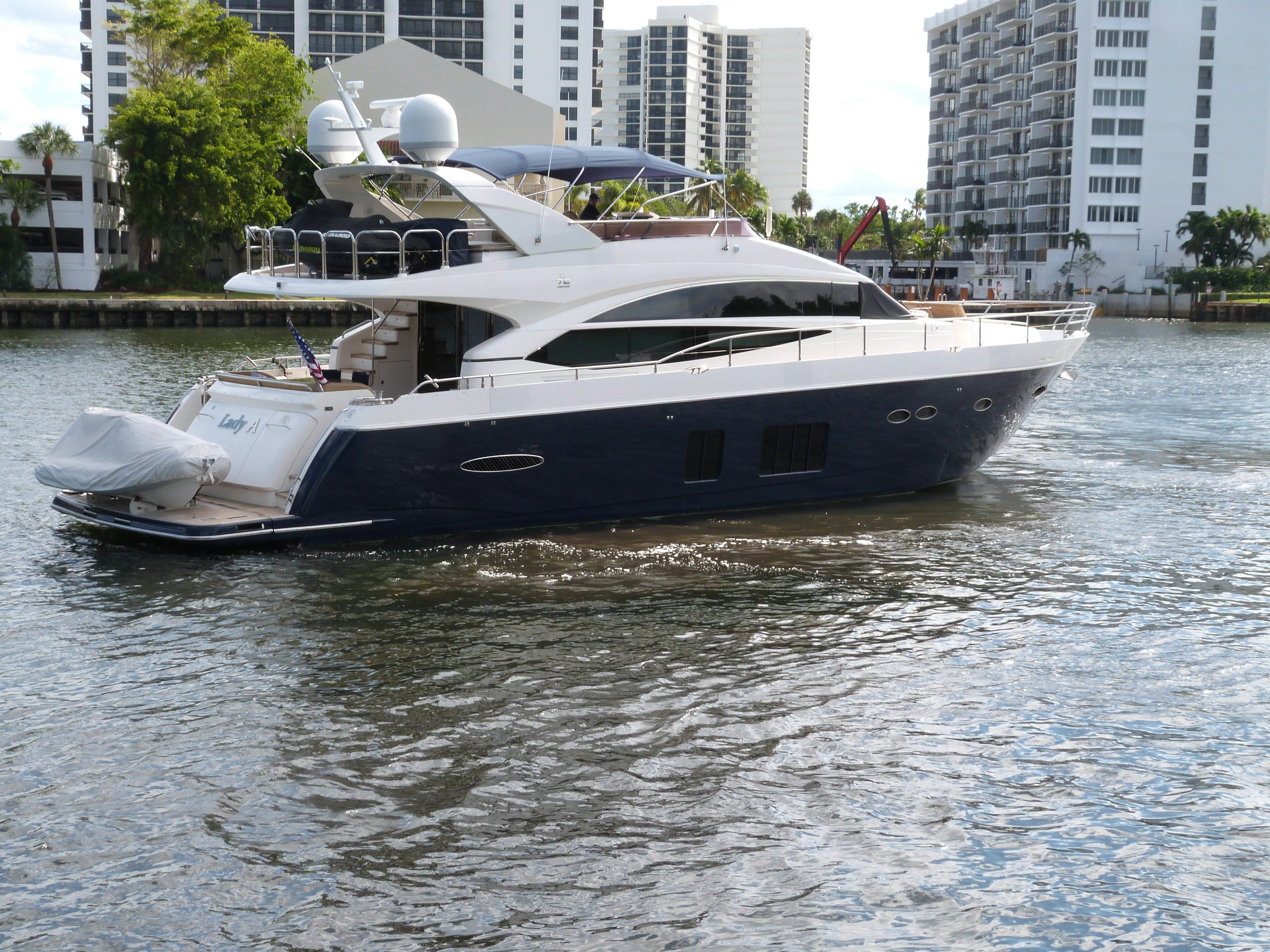 a boat on the water aboard LADY A Yacht for Sale