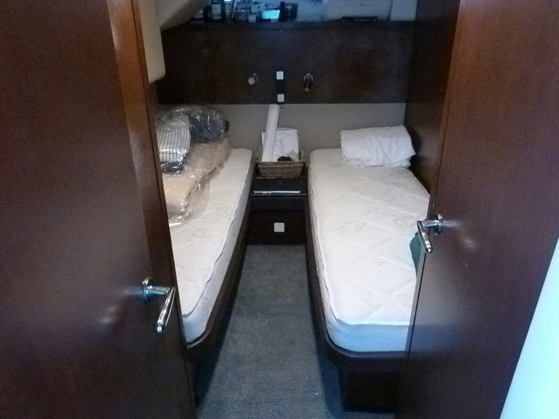 a bathroom with a tub sink and a mirror aboard LADY A Yacht for Sale
