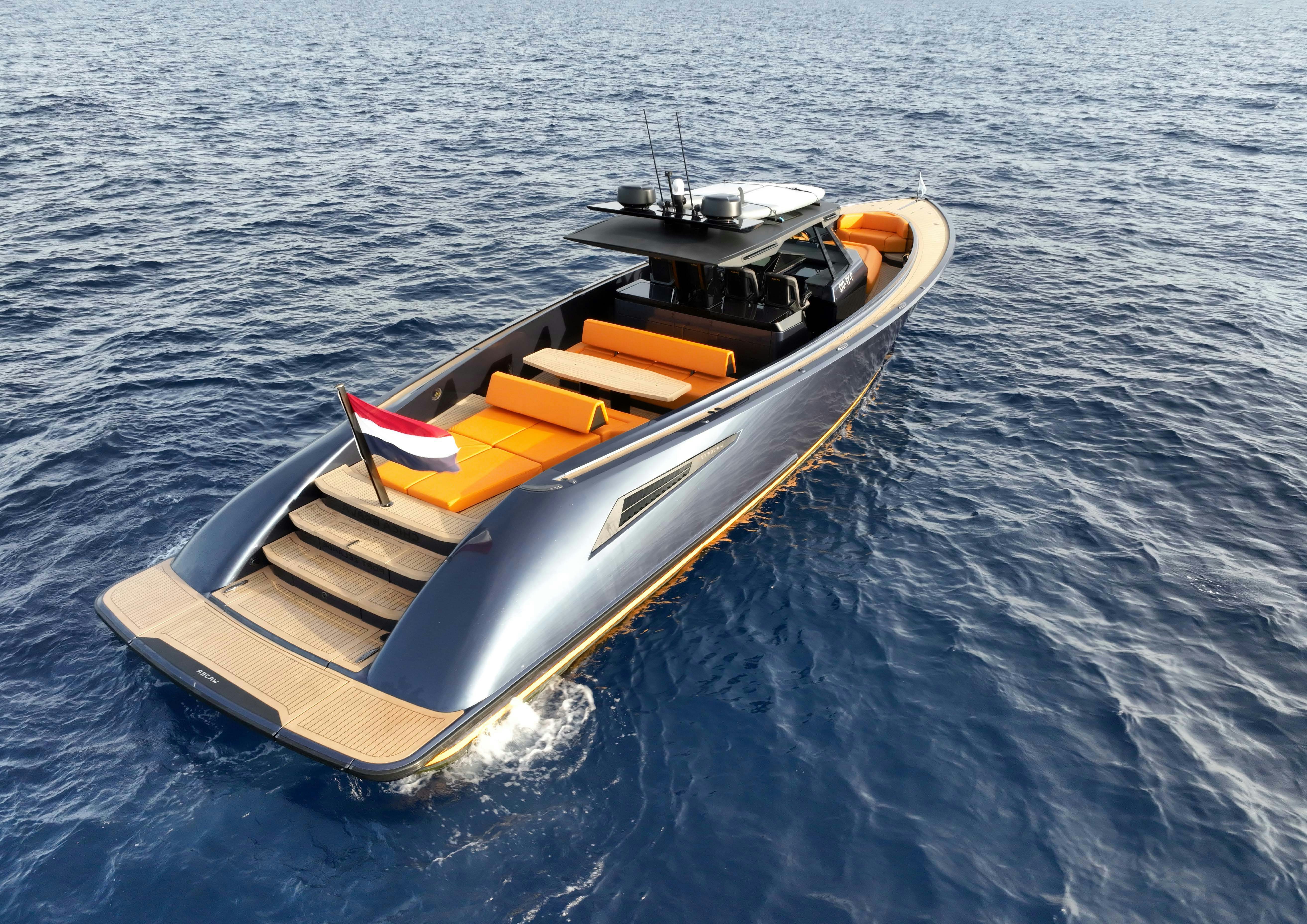 a boat in the water aboard MONEYPENNY Yacht for Sale