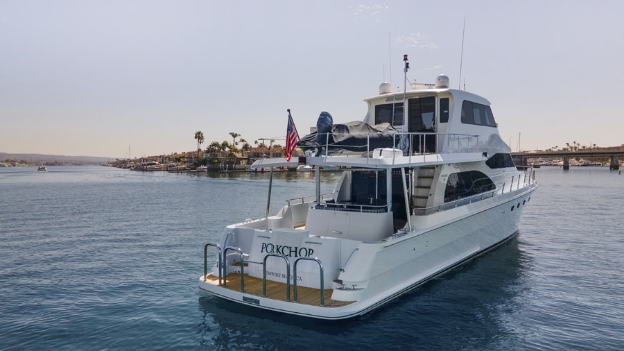 a boat on the water aboard PORK CHOP Yacht for Sale