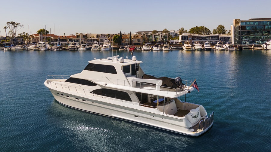 a boat in the water aboard PORK CHOP Yacht for Sale