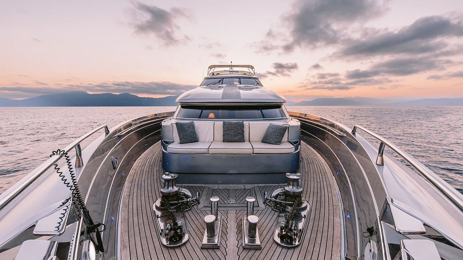 a ship on the water aboard ELVI Yacht for Charter