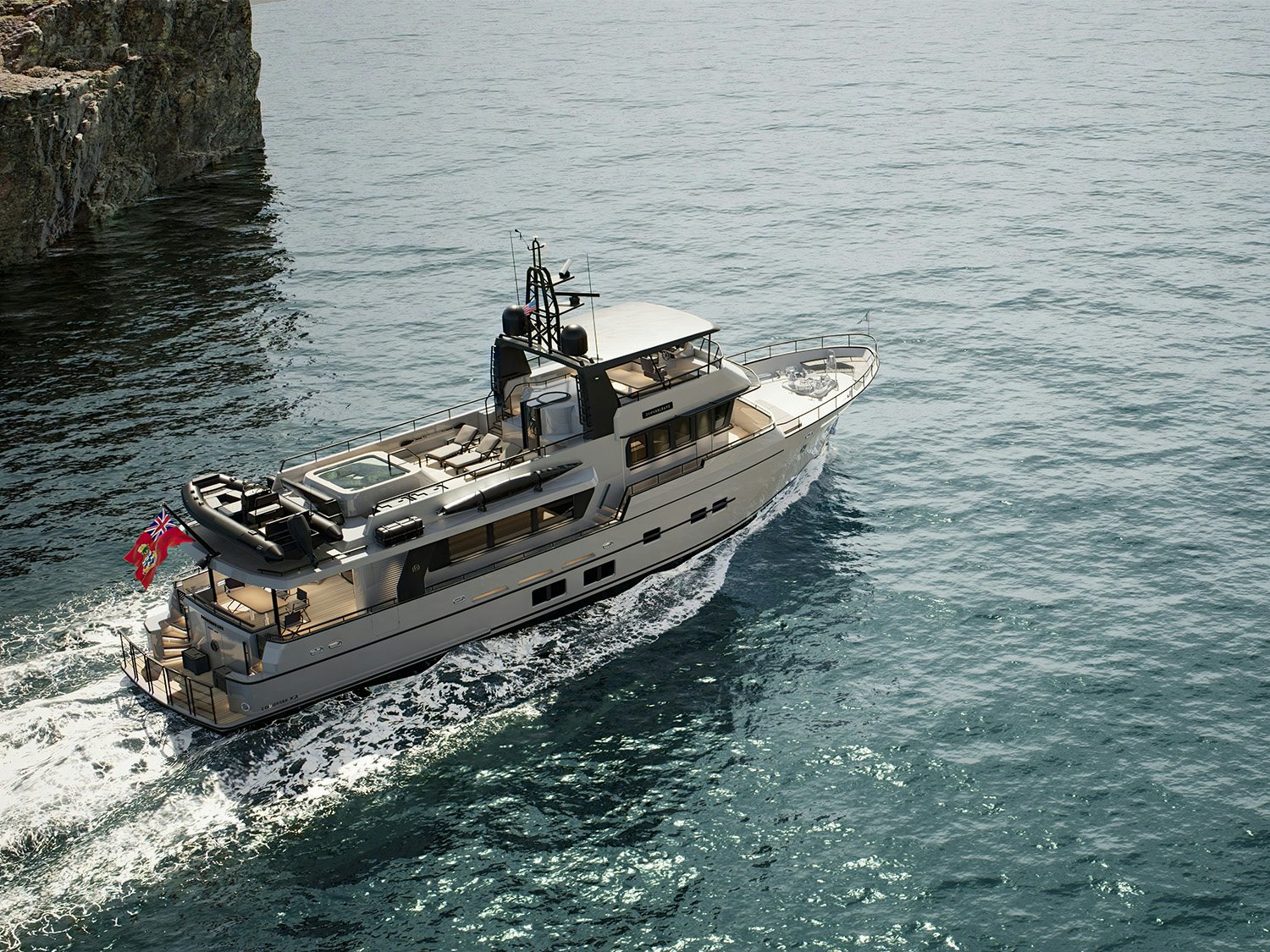 a boat on the water aboard DOGGERSBANK 90 OFFSHORE Yacht for Sale
