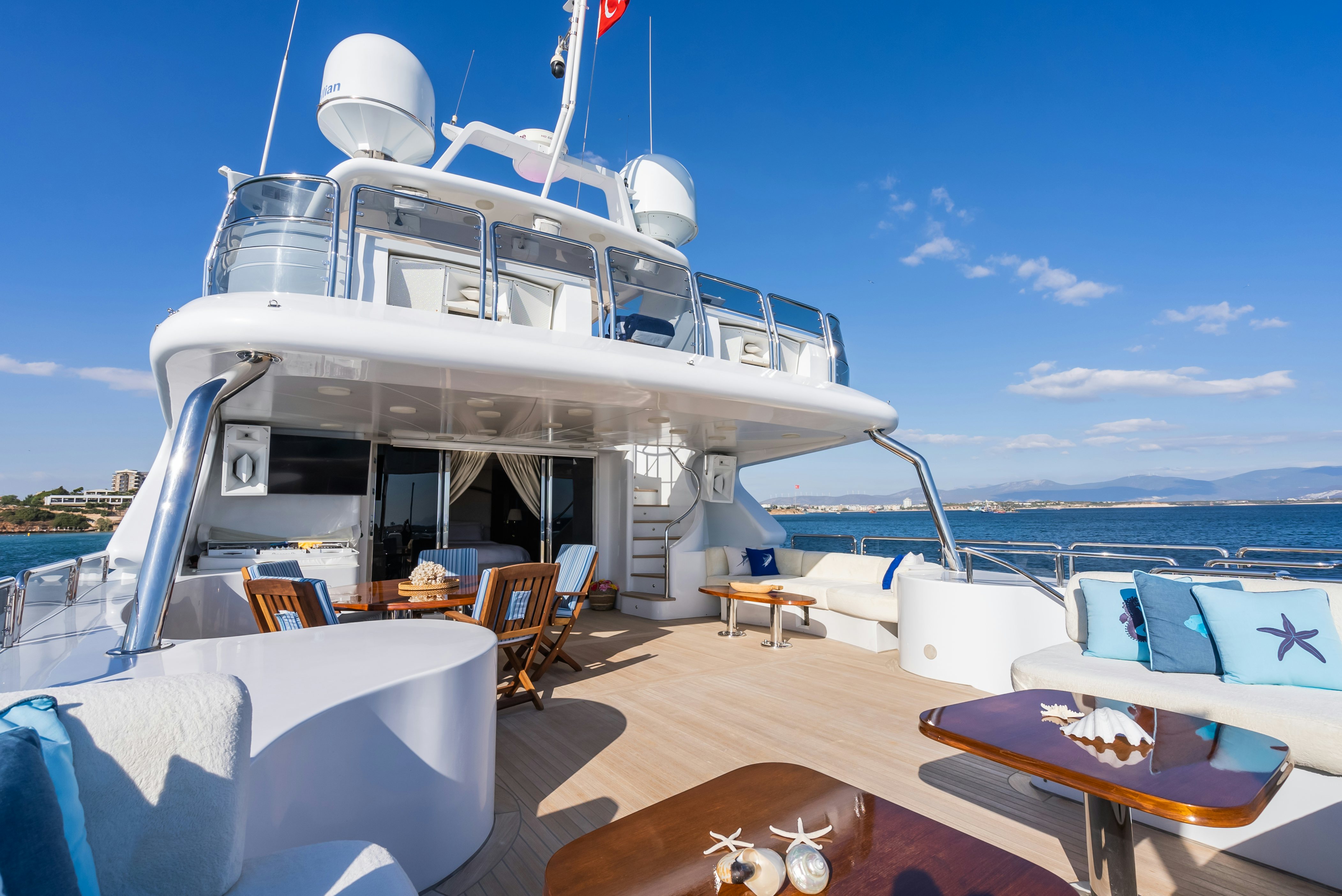 a boat on the water aboard STELLA FIERA Yacht for Sale