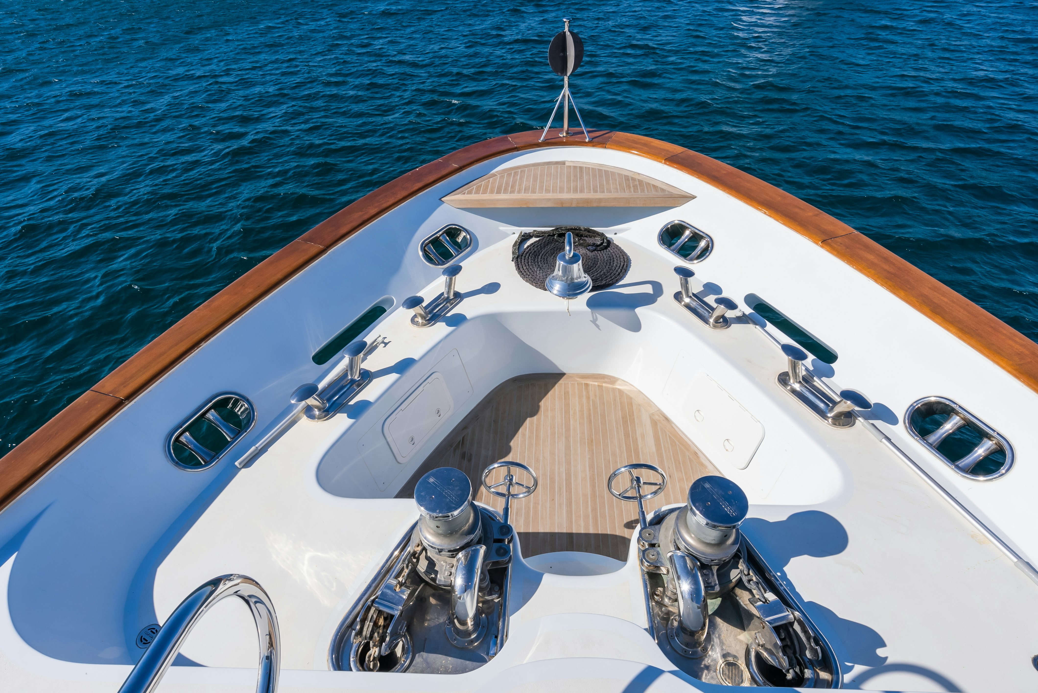 the front of a boat aboard STELLA FIERA Yacht for Sale