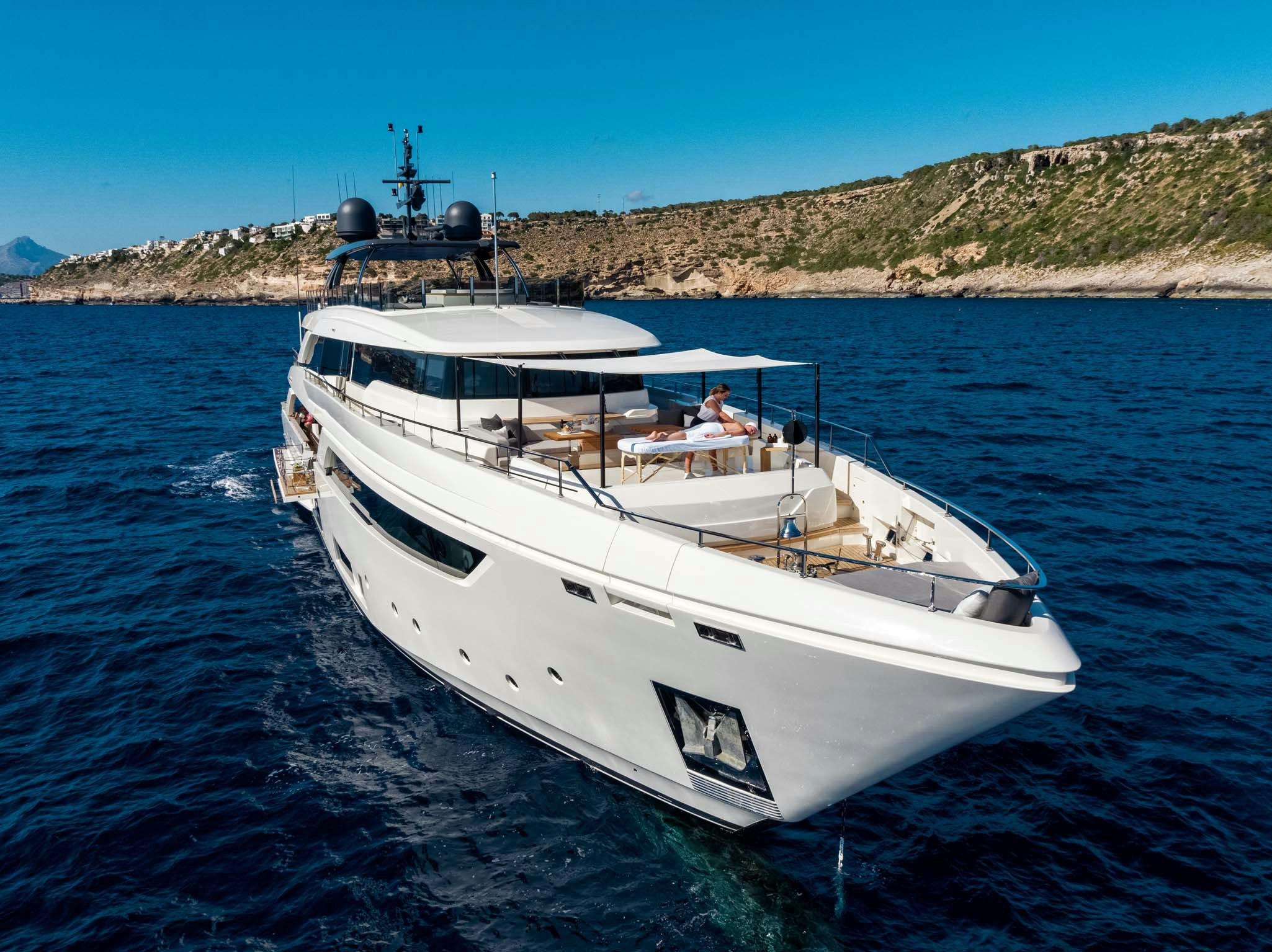 a boat on the water aboard PALOMA Yacht for Charter