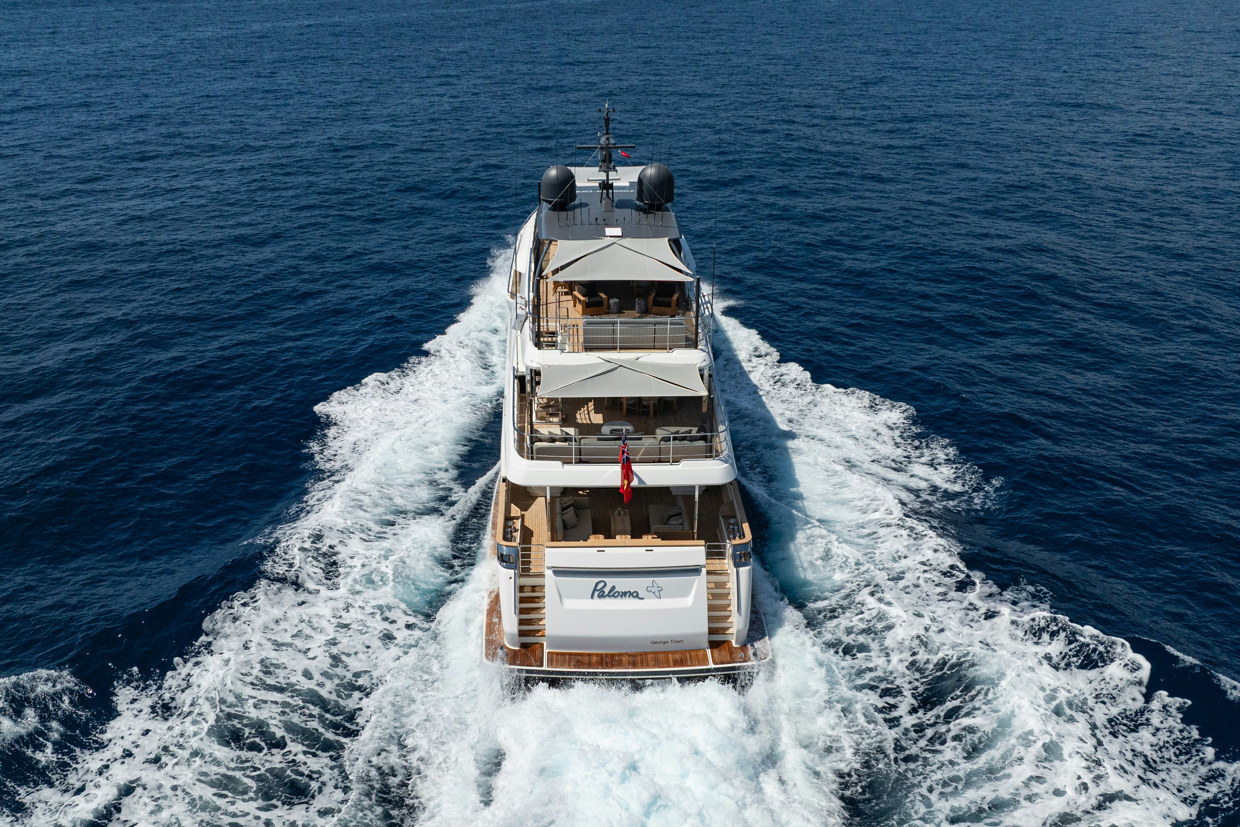 a ship in the water aboard PALOMA Yacht for Charter