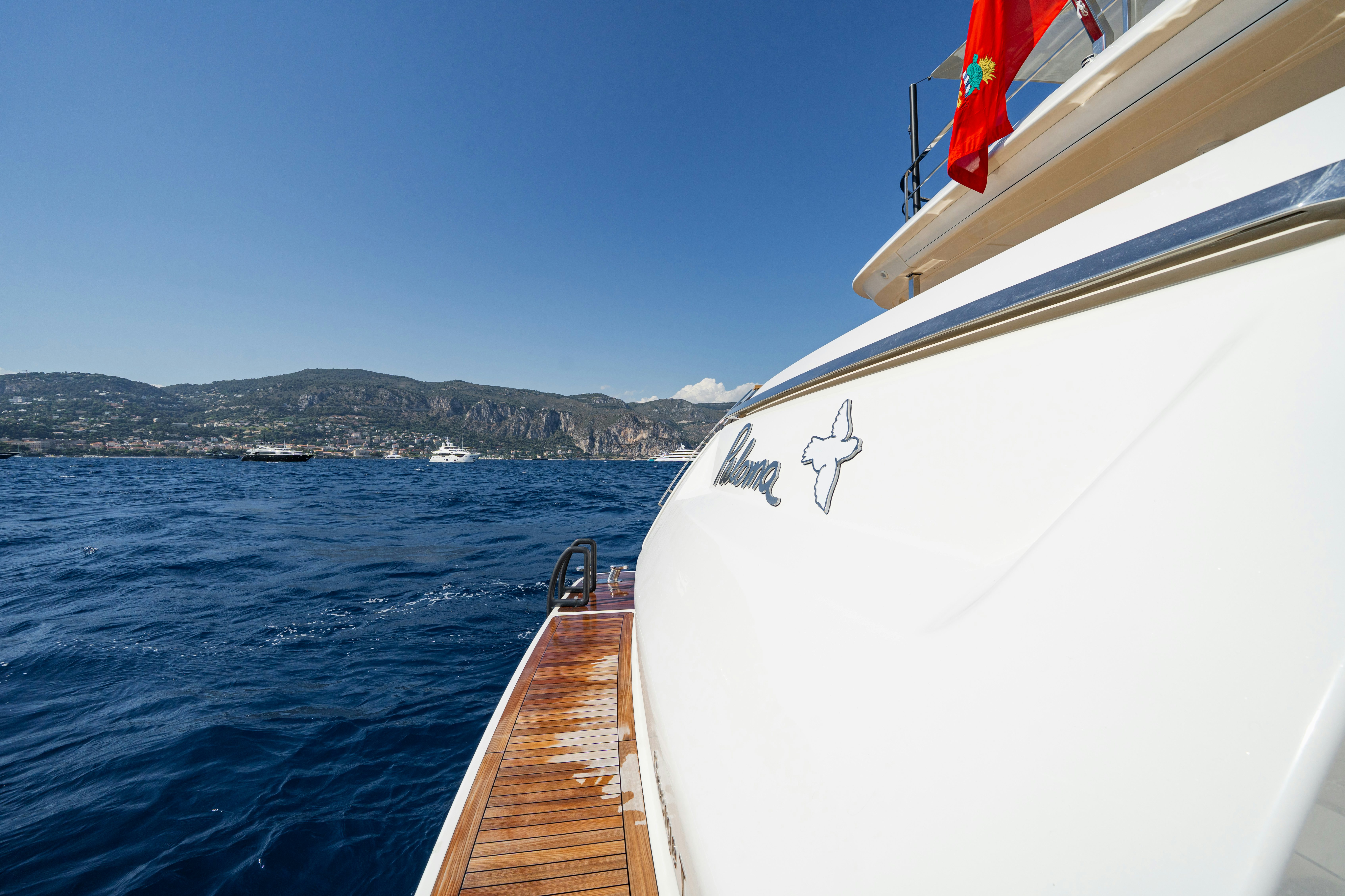 a boat on the water aboard PALOMA Yacht for Charter