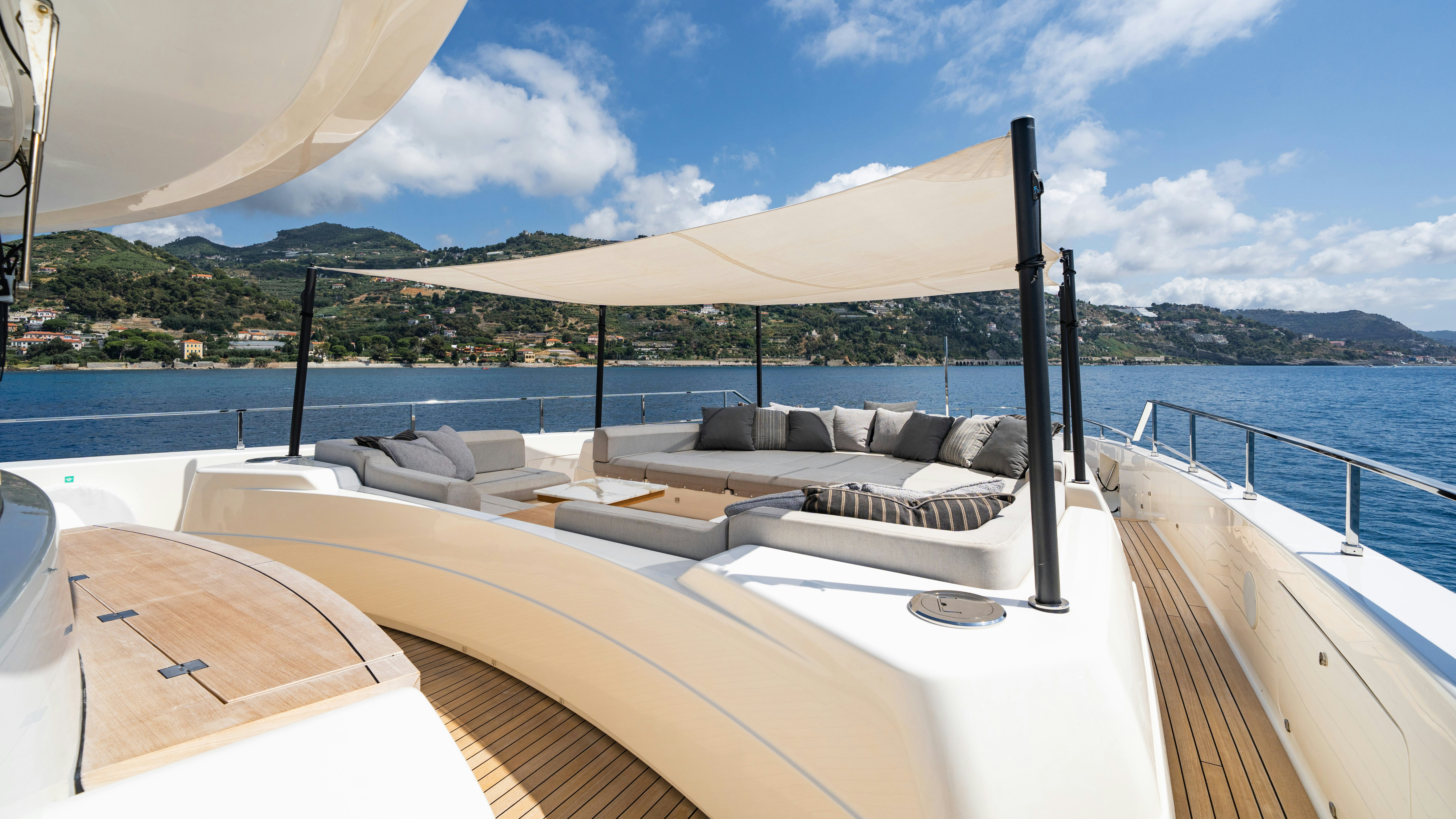 a boat on the water aboard PALOMA Yacht for Charter