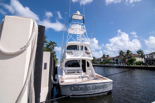 a boat on the water aboard CABALLO GRANDE Yacht for Sale