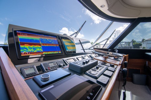 a control panel on a boat aboard CABALLO GRANDE Yacht for Sale