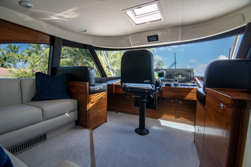 inside of a car aboard CABALLO GRANDE Yacht for Sale
