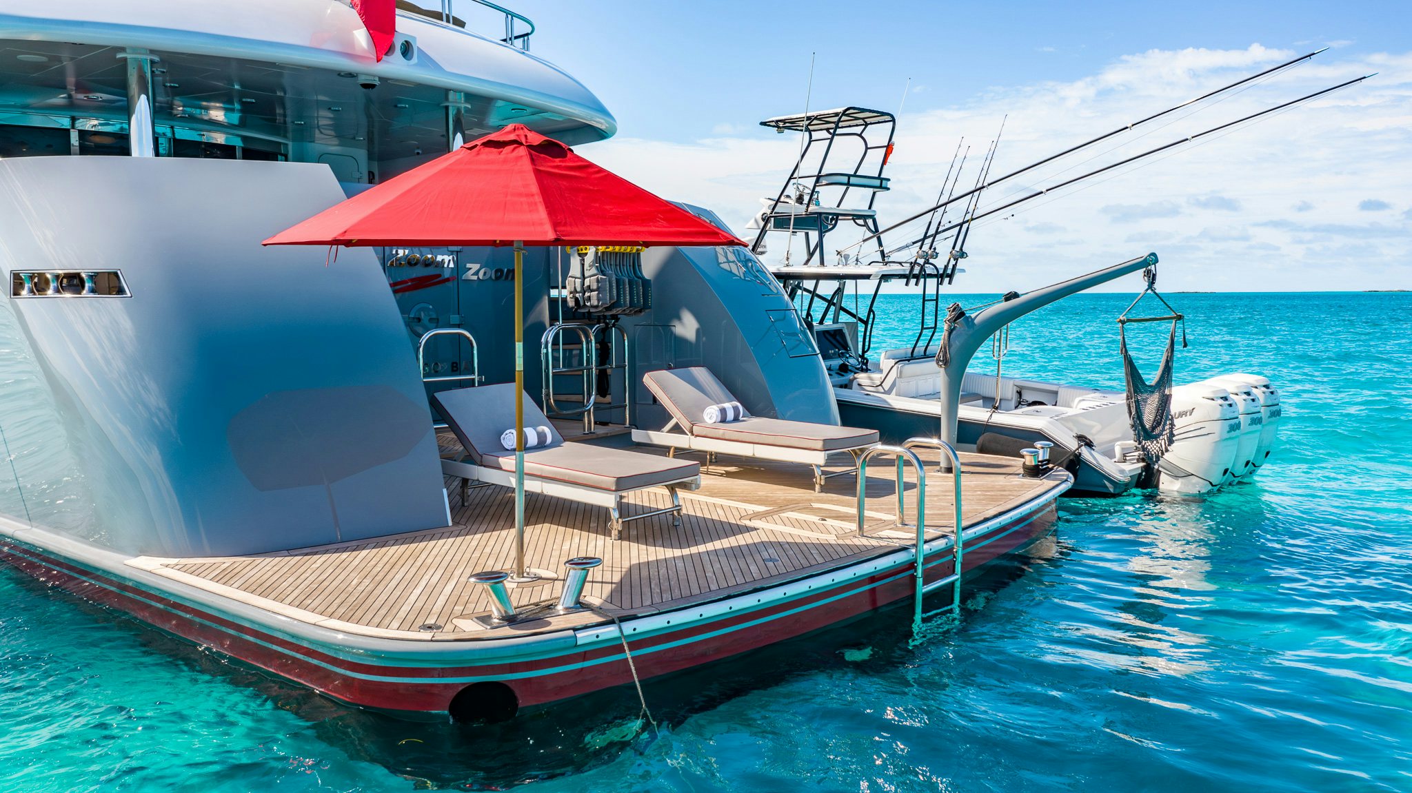 a boat on the water aboard ZOOM ZOOM ZOOM Yacht for Charter