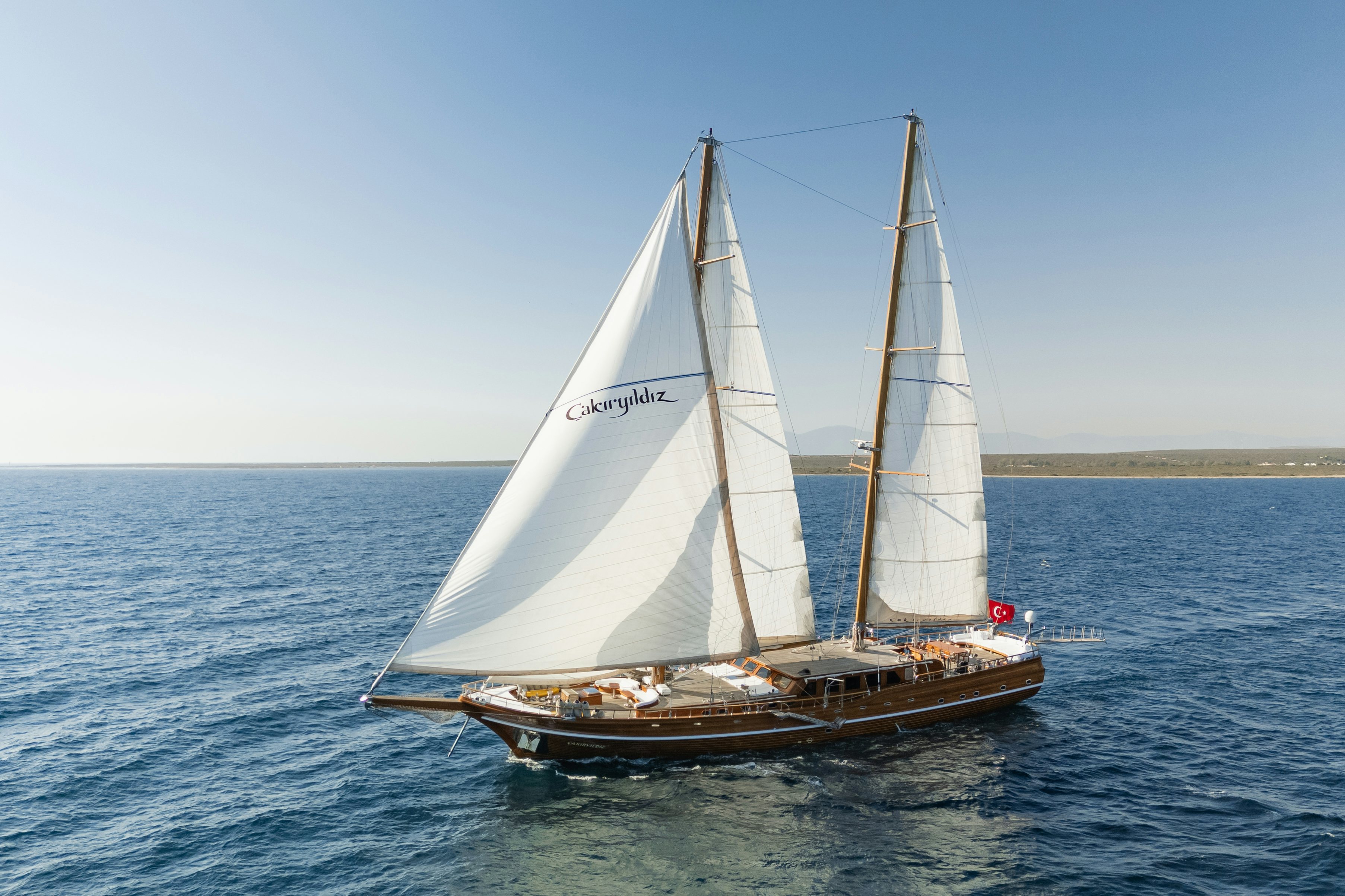 a sailboat on the water aboard CAKIRYILDIZ Yacht for Sale