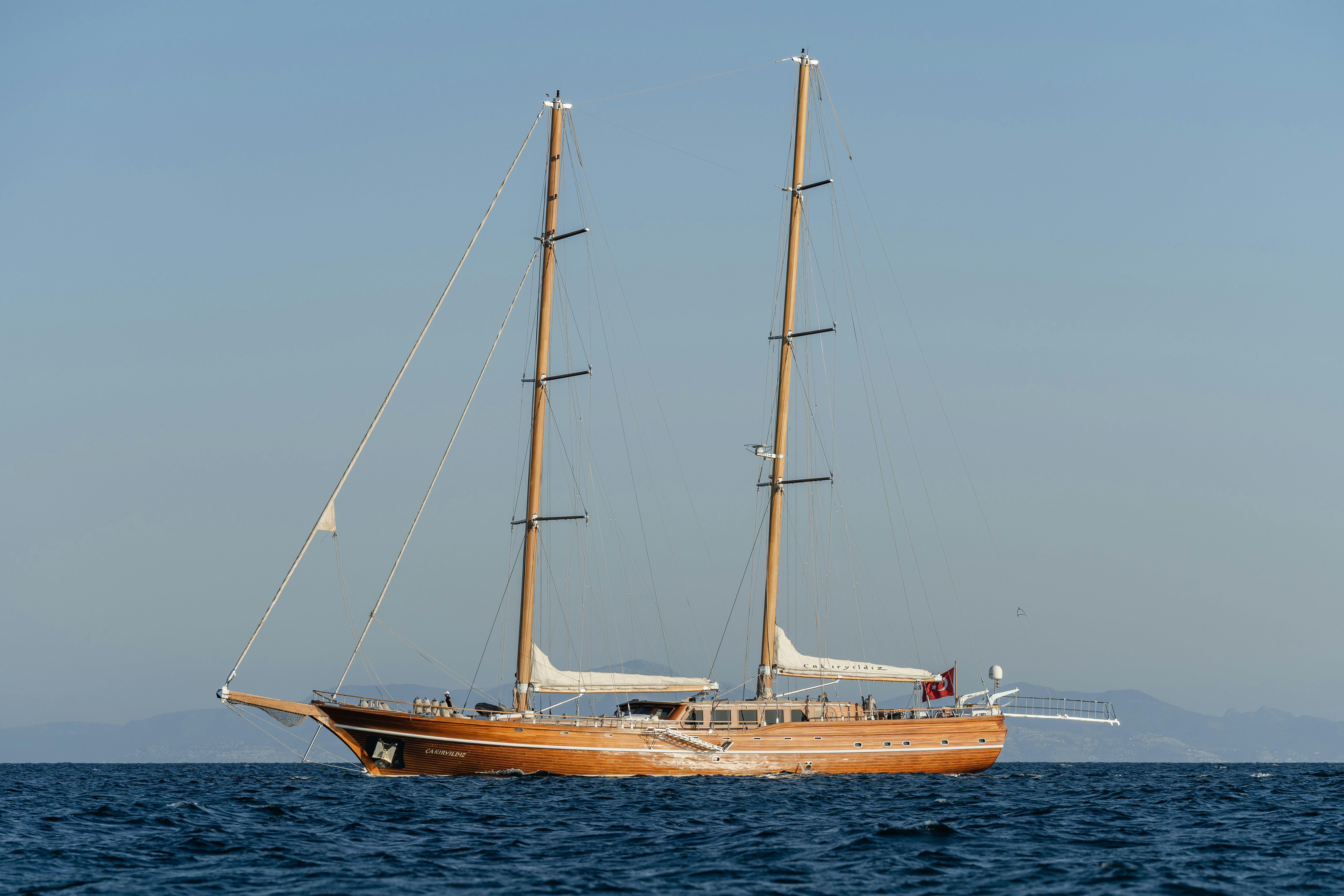 a sailboat on the water aboard CAKIRYILDIZ Yacht for Sale