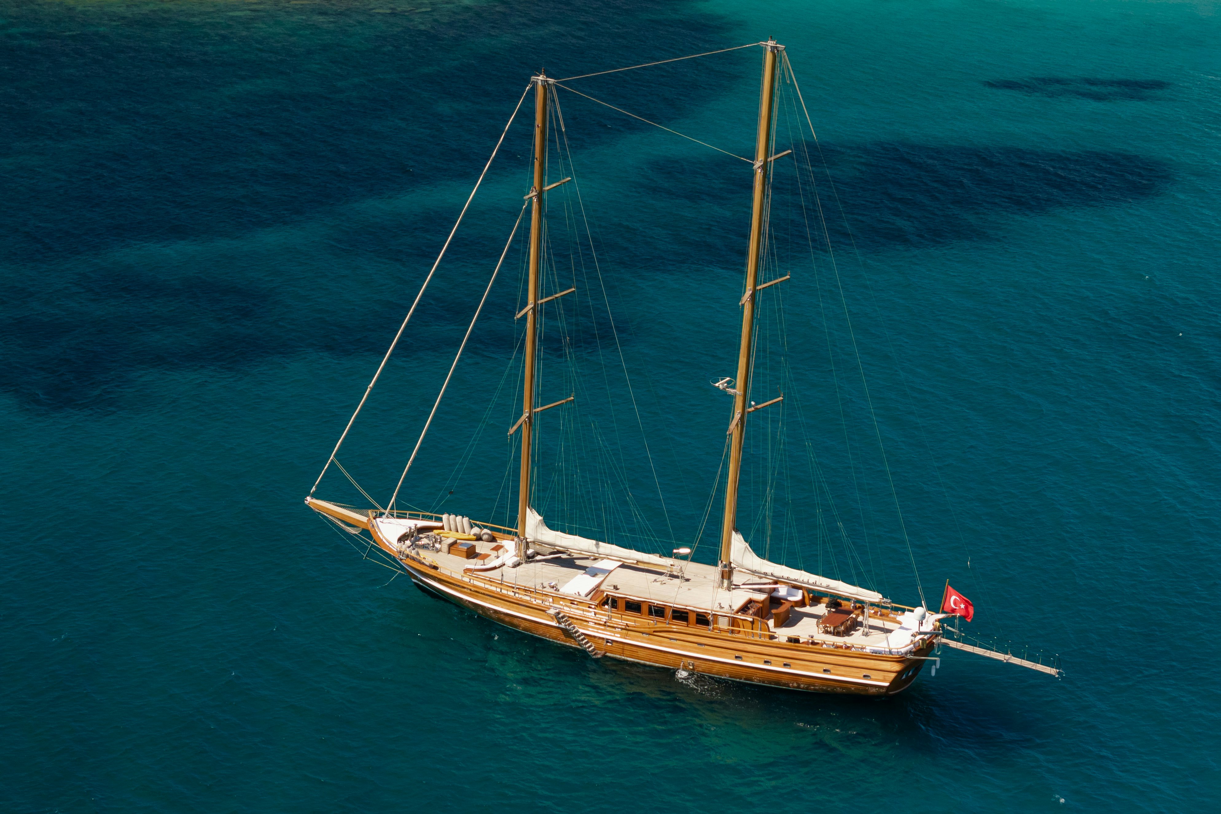 a sailboat in the ocean aboard CAKIRYILDIZ Yacht for Sale