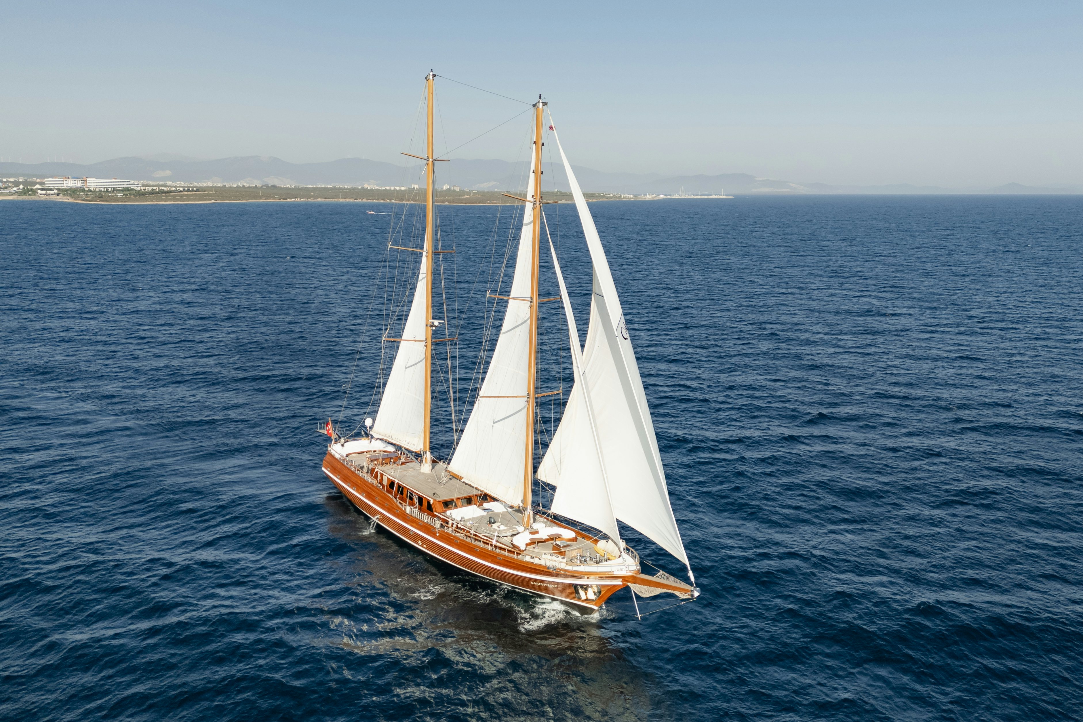 a sailboat on the water aboard CAKIRYILDIZ Yacht for Sale