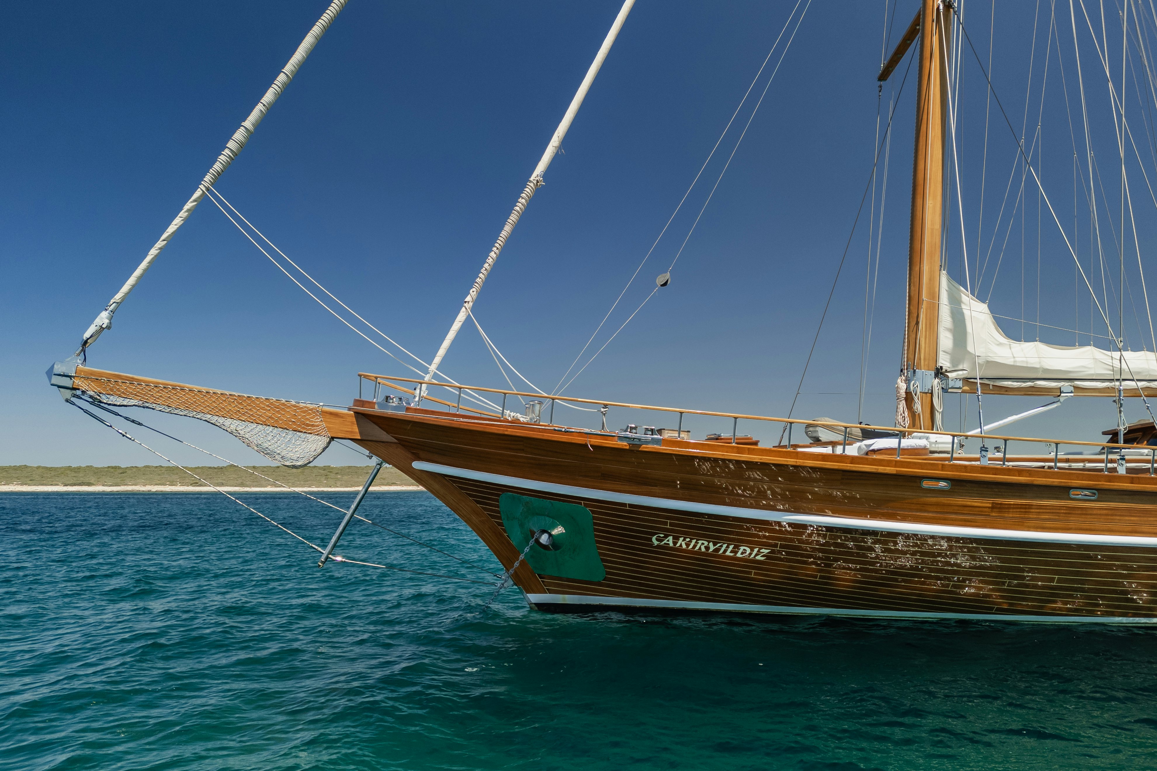 a boat in the water aboard CAKIRYILDIZ Yacht for Sale