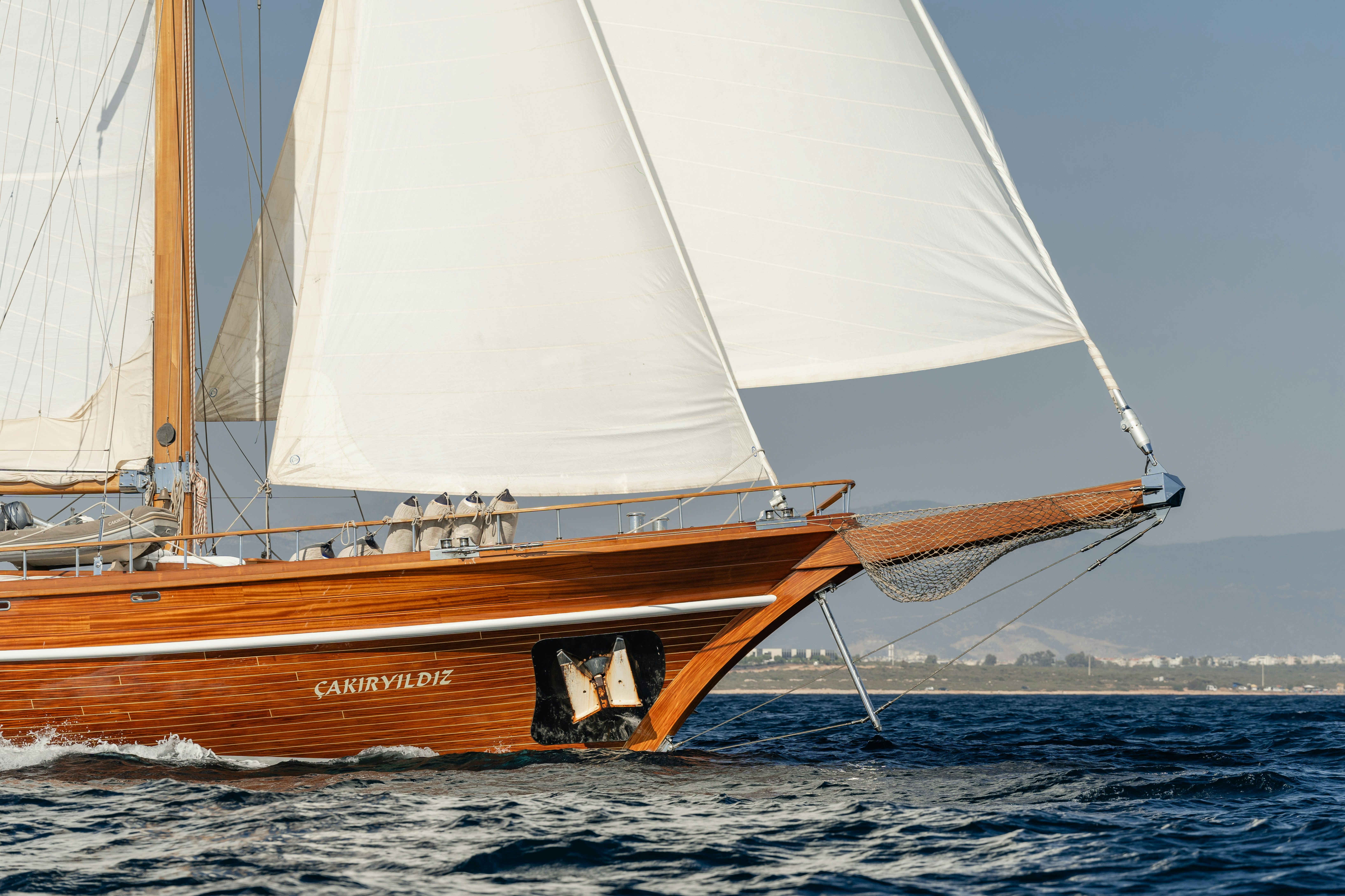 a sailboat on the water aboard CAKIRYILDIZ Yacht for Sale