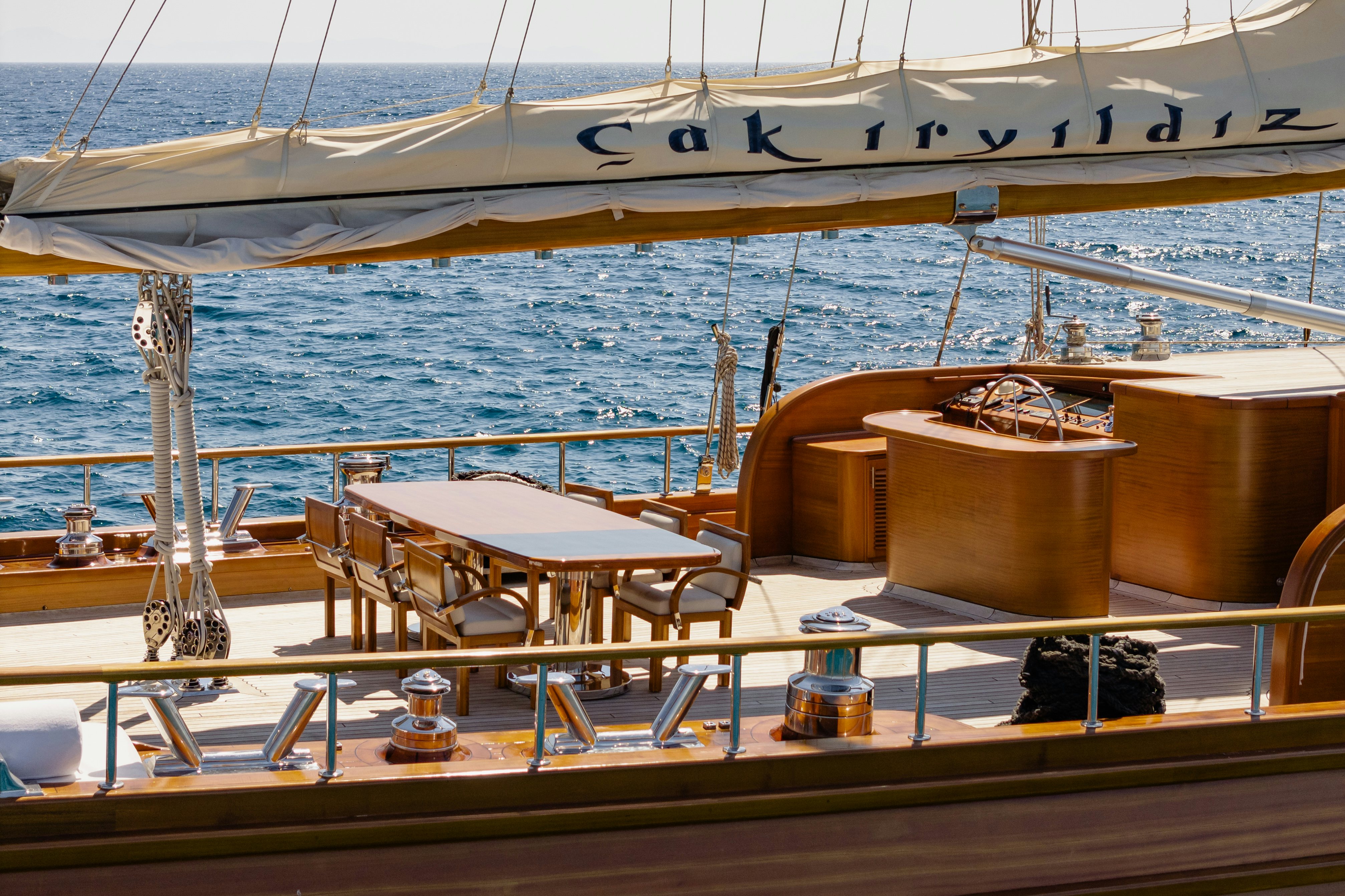 a boat on the water aboard CAKIRYILDIZ Yacht for Sale