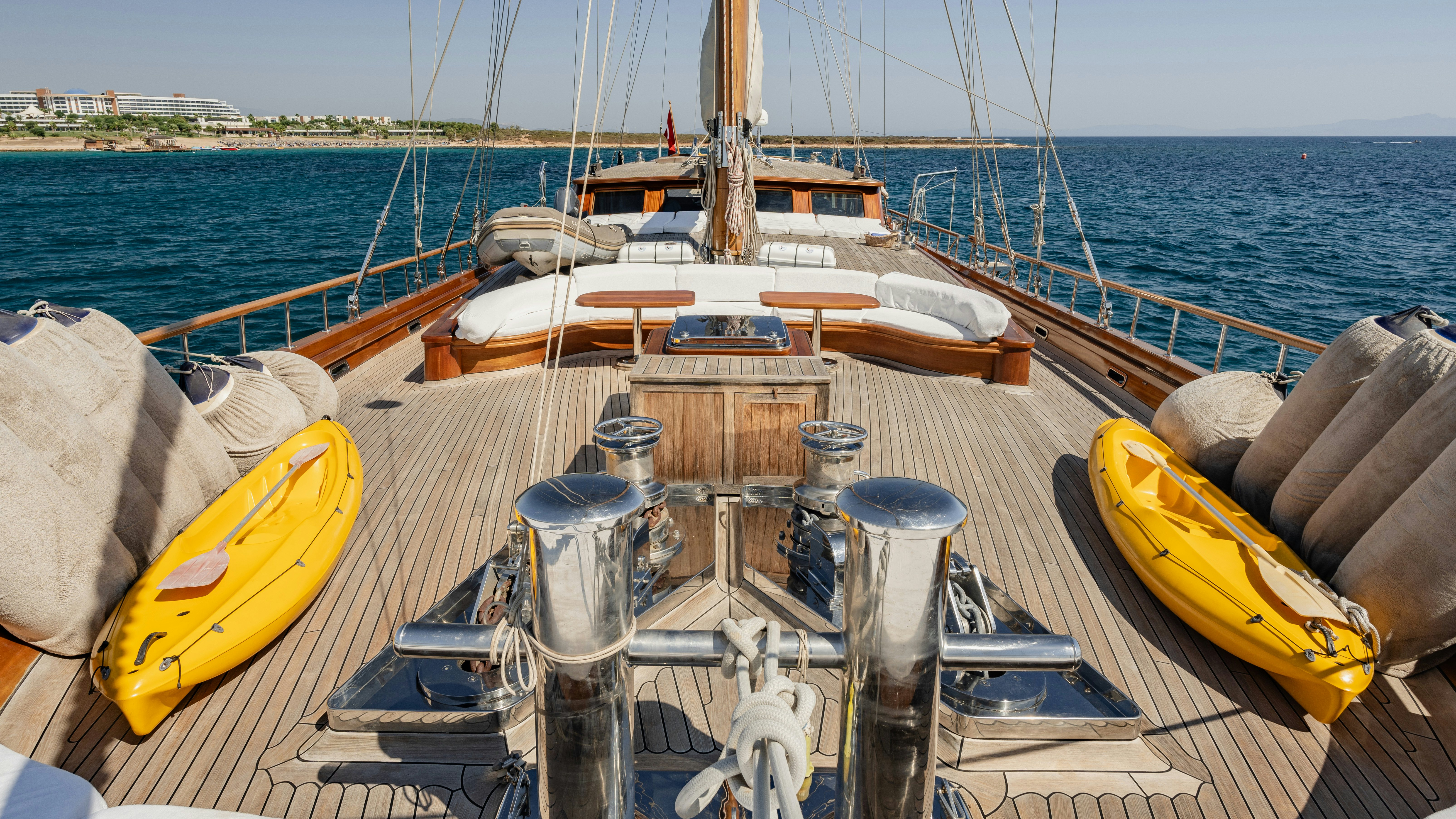 a boat on a dock aboard CAKIRYILDIZ Yacht for Sale