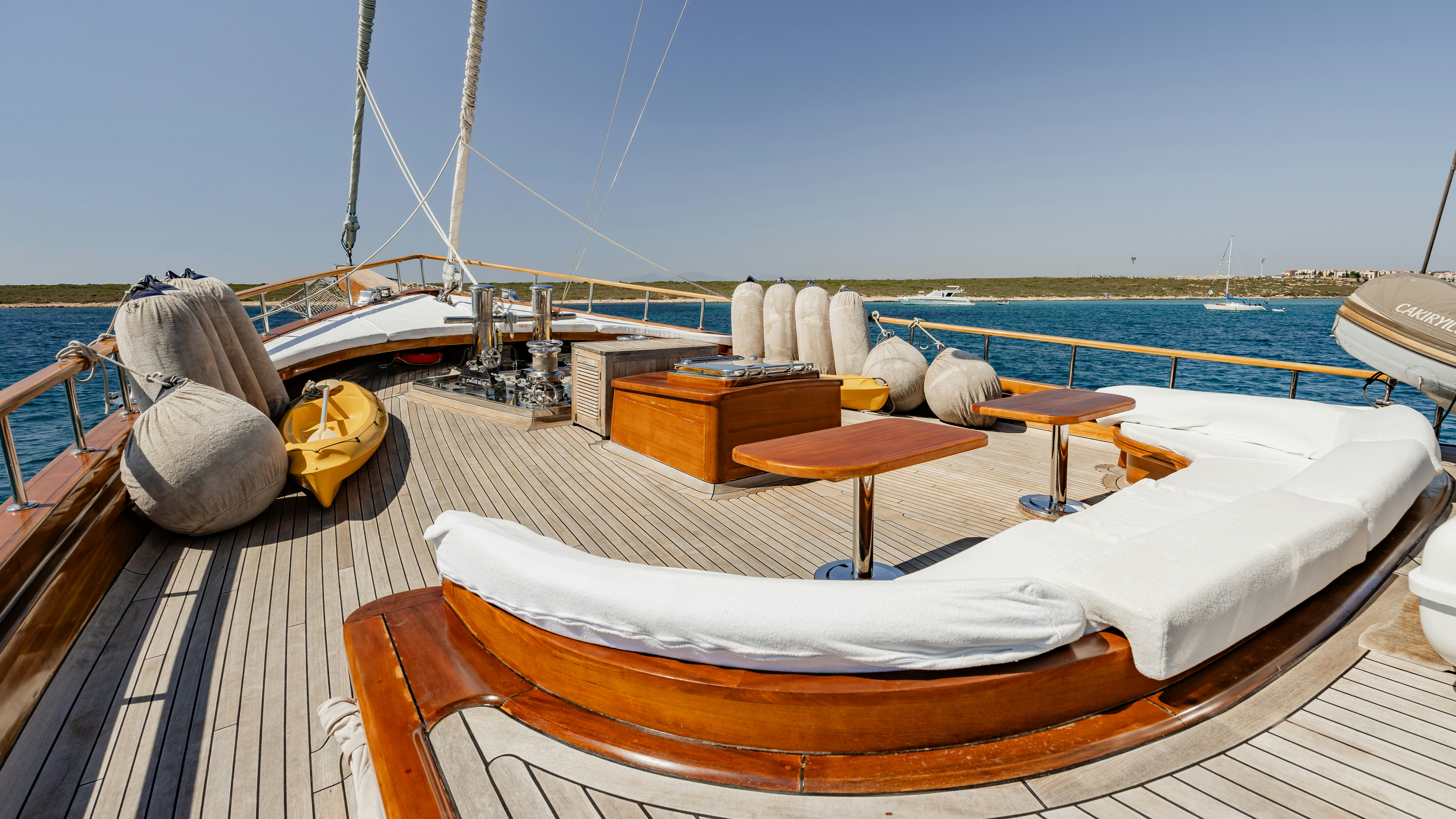 a person on a boat aboard CAKIRYILDIZ Yacht for Sale