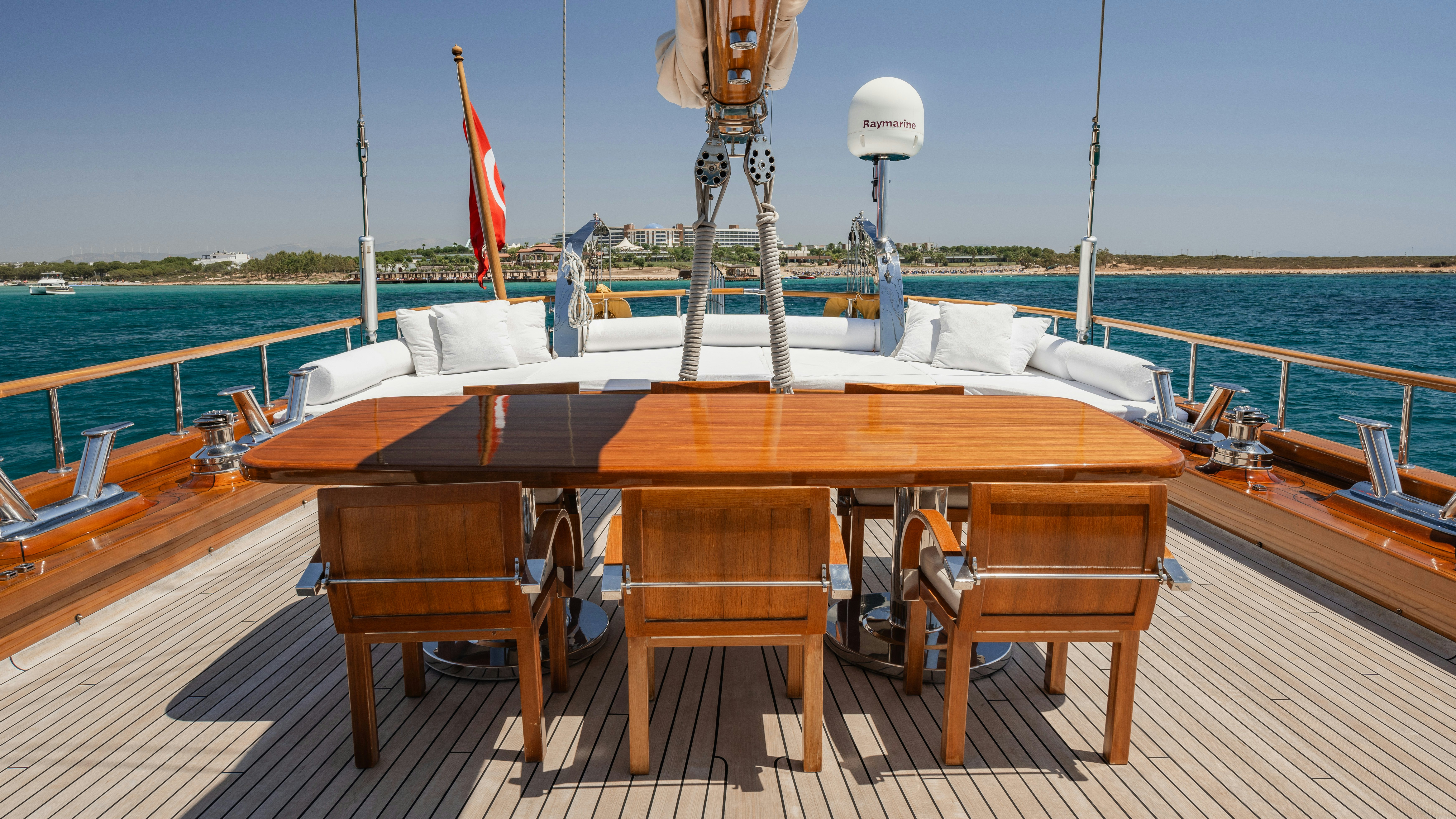 a table on a boat aboard CAKIRYILDIZ Yacht for Sale