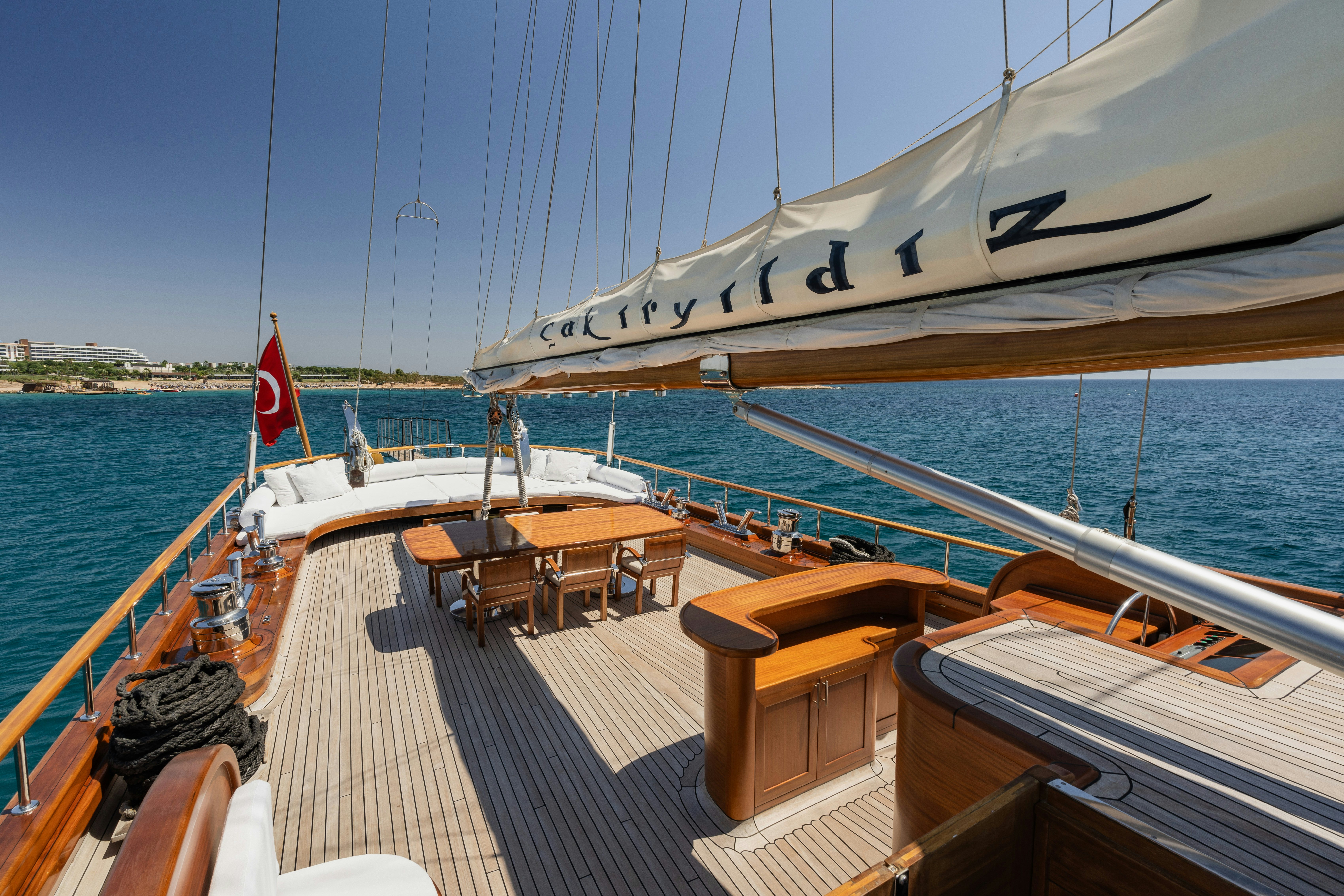 a boat on the water aboard CAKIRYILDIZ Yacht for Sale