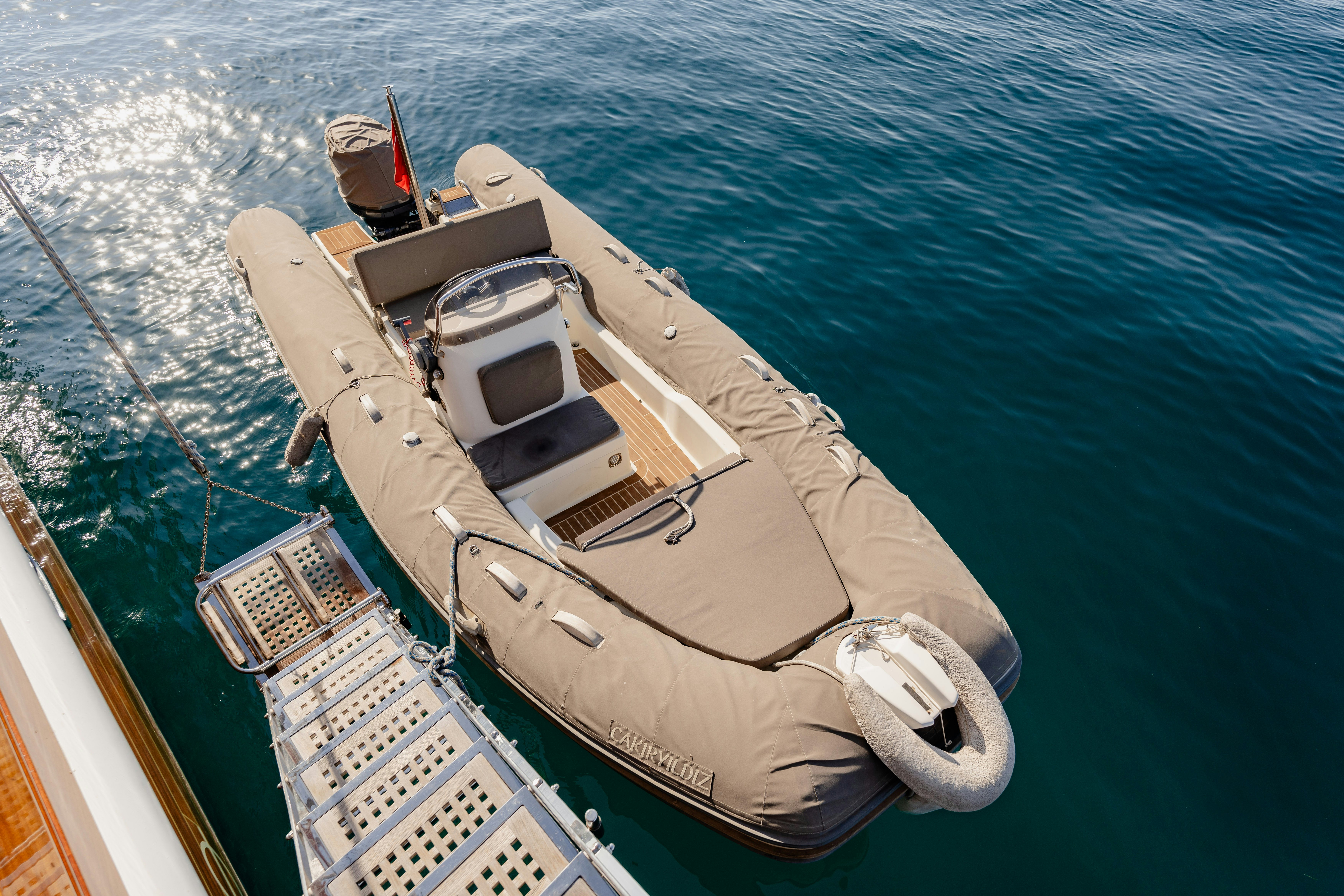 a ship on the water aboard CAKIRYILDIZ Yacht for Sale